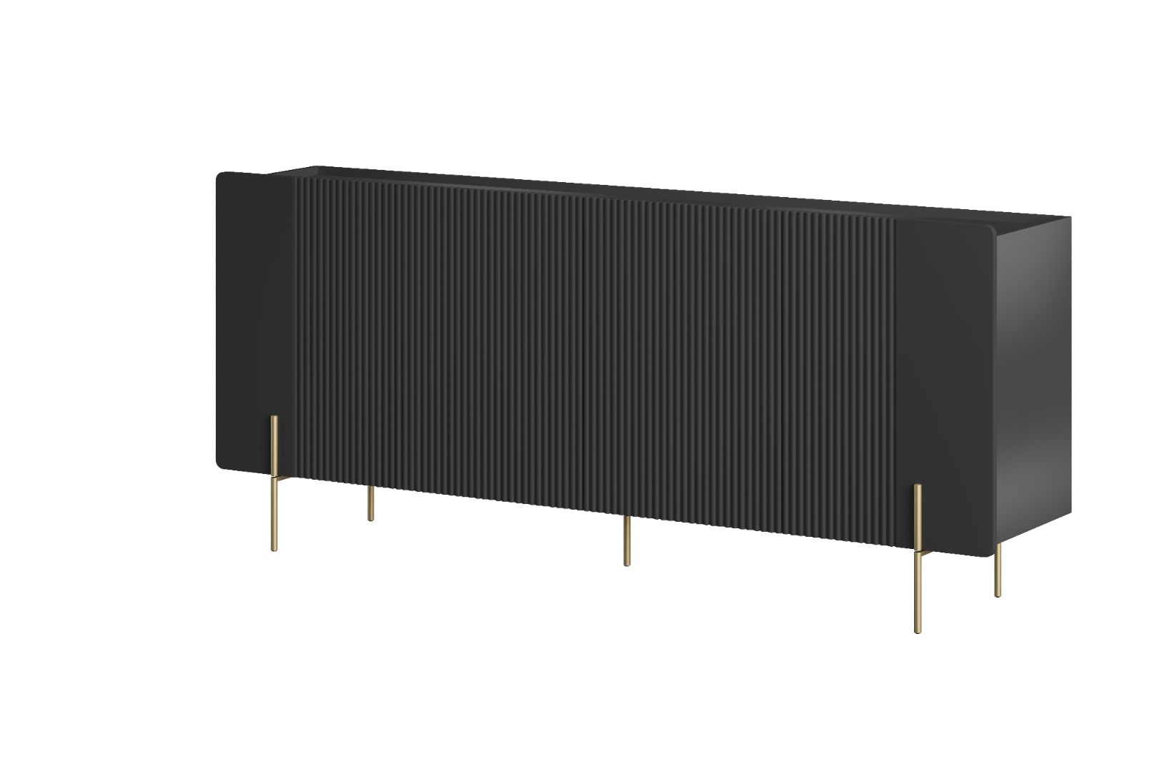 Malmi Kommode 200 cm, 4 Türen und 4 Einlegeböden, Material: MDF