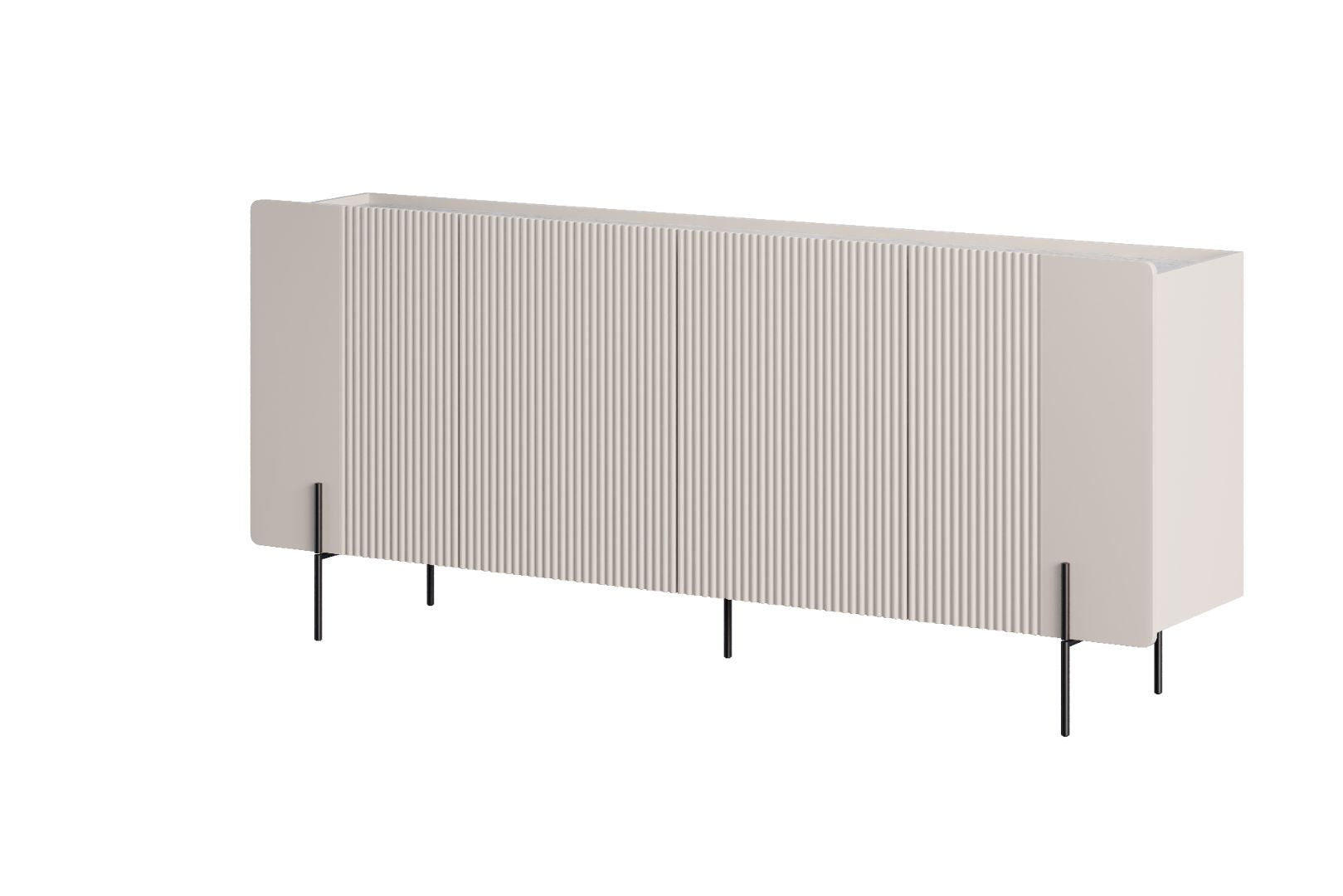 Malmi Kommode 200 cm, 4 Türen und 4 Einlegeböden, Material: MDF