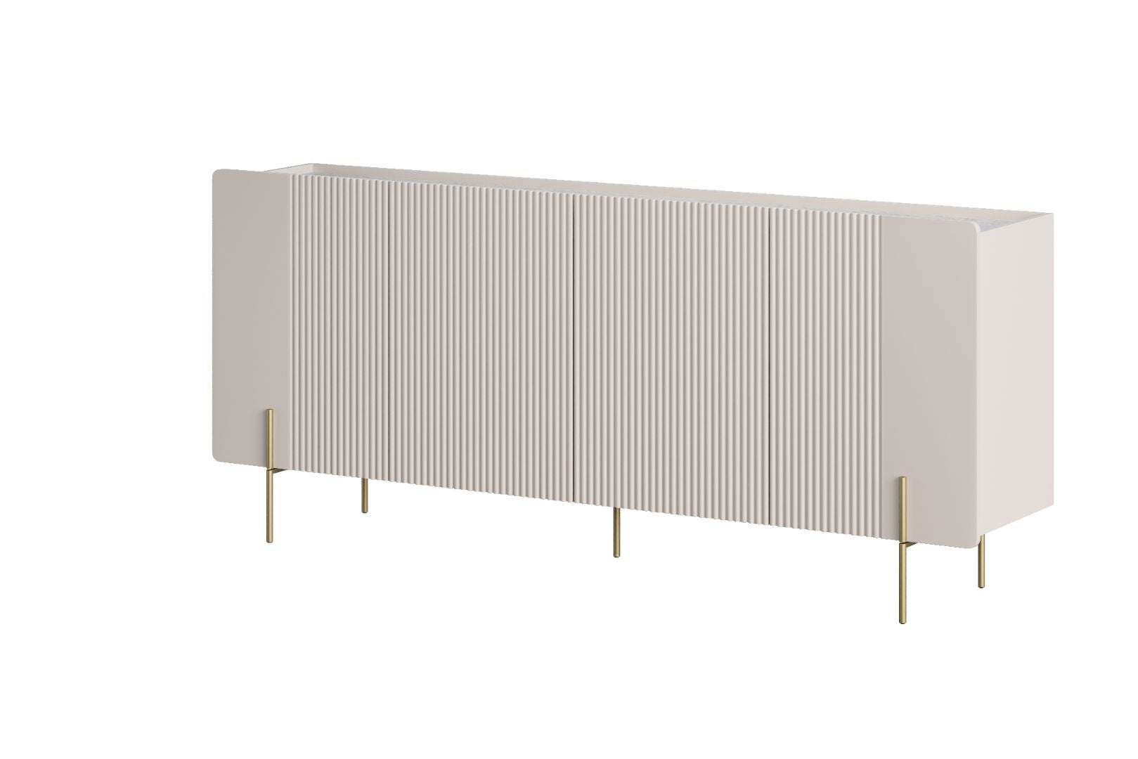 Malmi Kommode 200 cm, 4 Türen und 4 Einlegeböden, Material: MDF