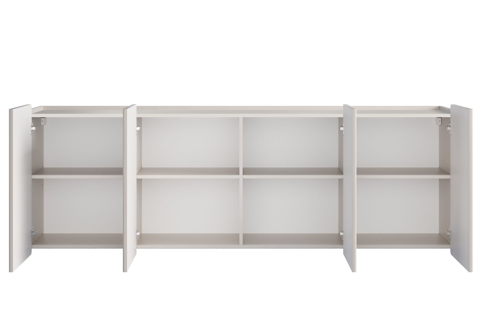 Malmi Kommode 200 cm, 4 Türen und 4 Einlegeböden, Material: MDF