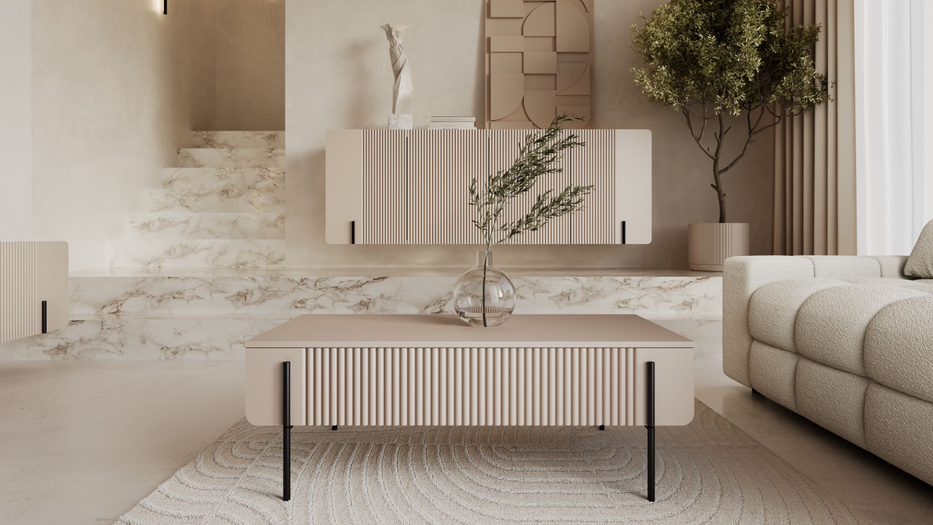 Clubtisch Malmi 100cm, Material: MDF