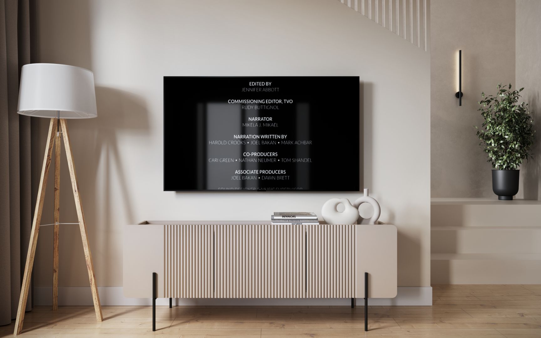 TV Kommode Malmi 150cm, 2 Türen und 1 Schublade, Material: MDF