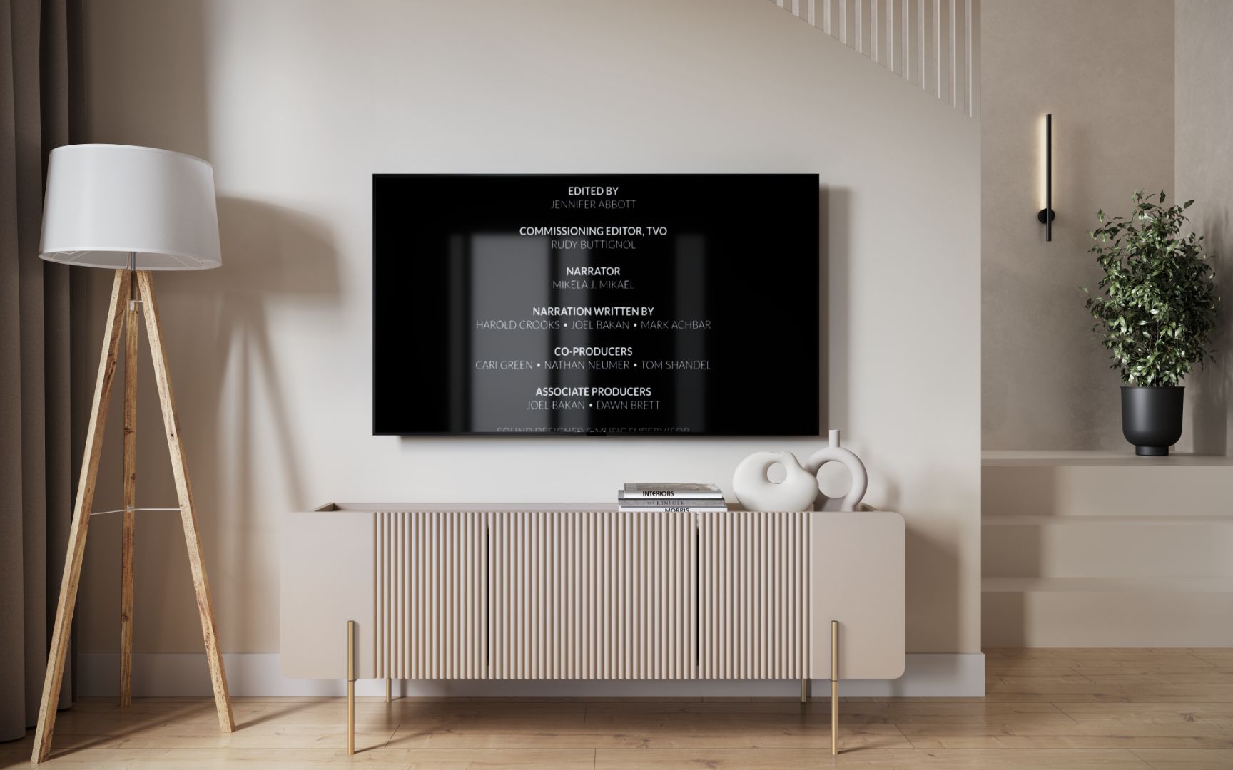 TV Kommode Malmi 150cm, 2 Türen und 1 Schublade, Material: MDF