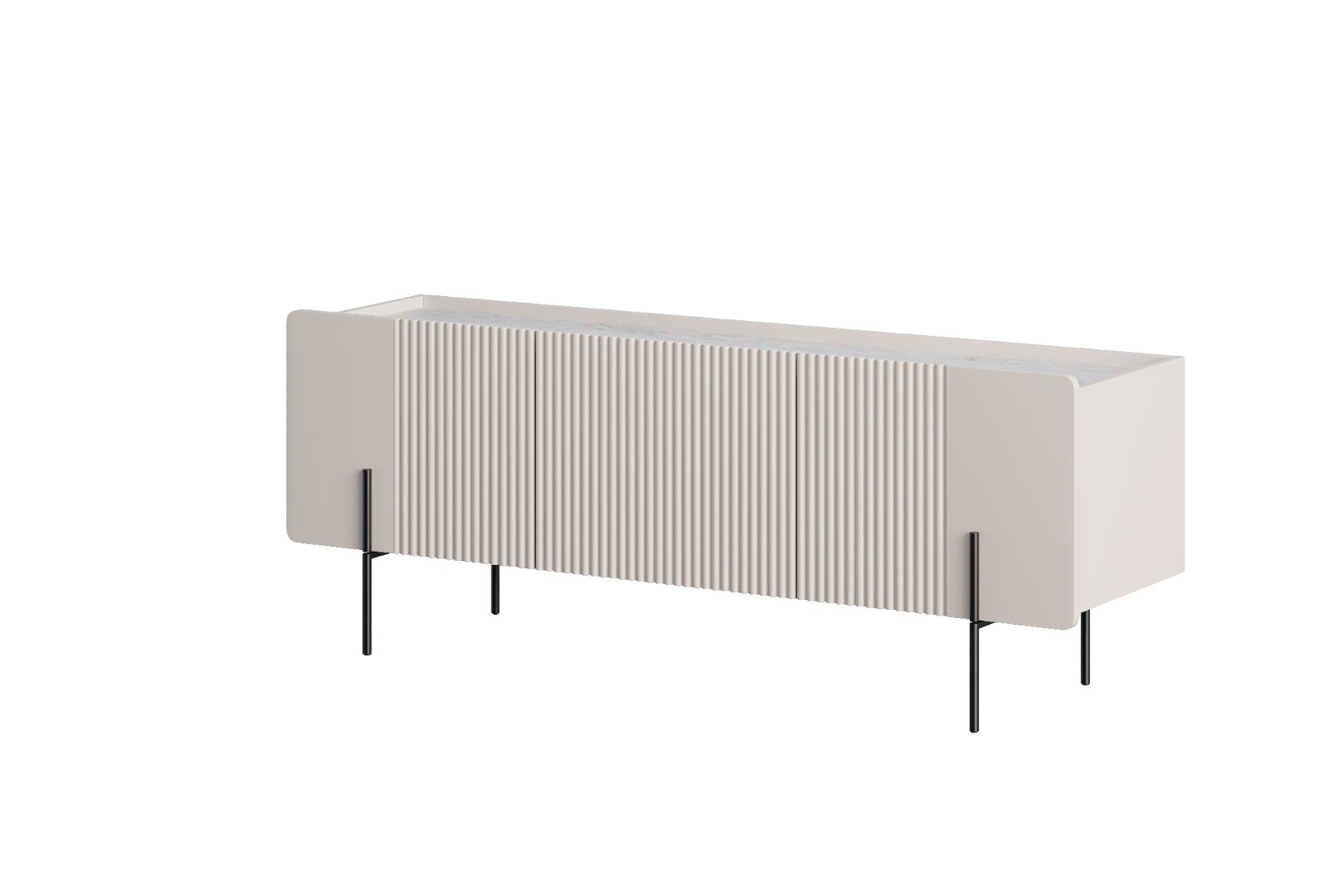 TV Kommode Malmi 150cm, 2 Türen und 1 Schublade, Material: MDF
