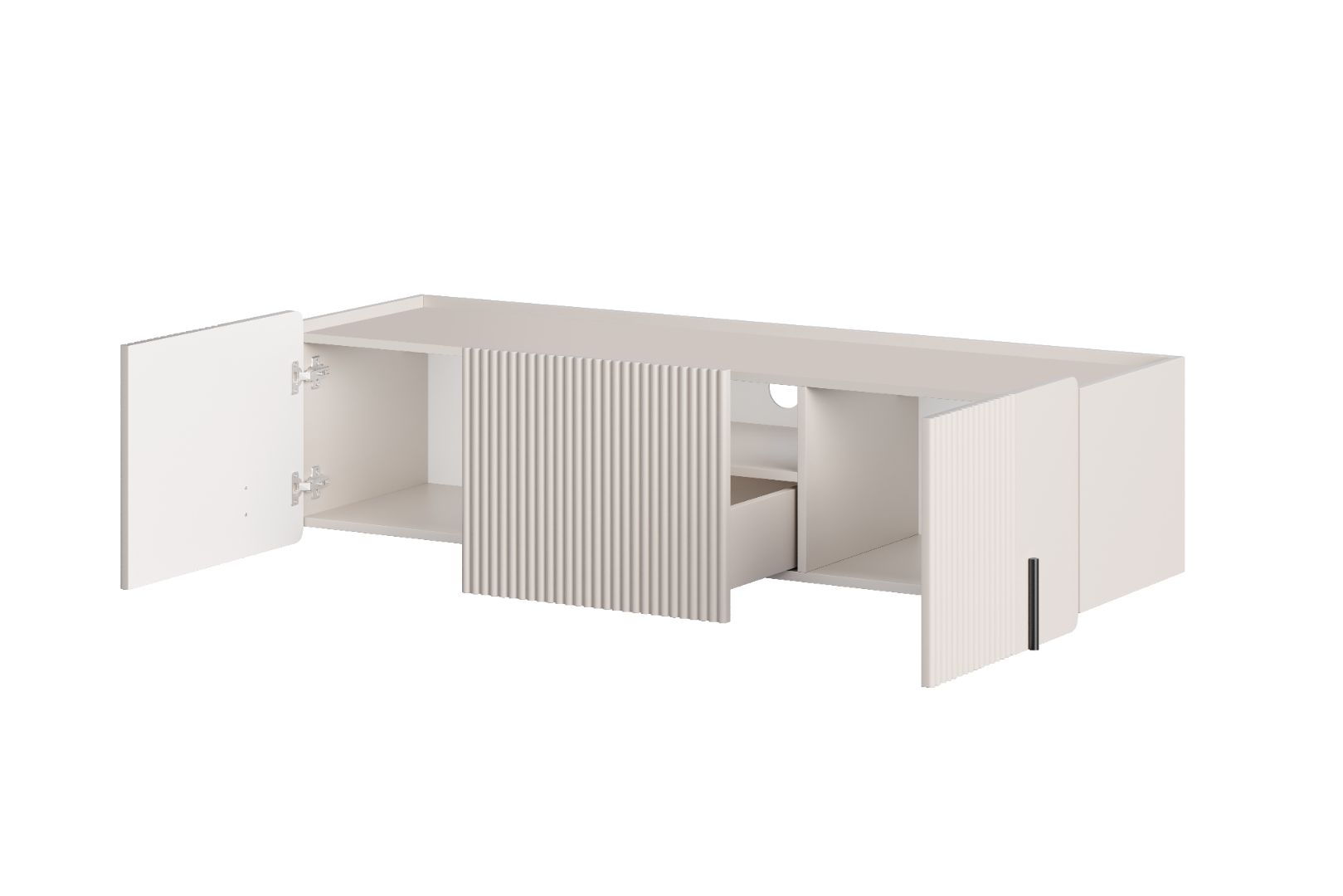 TV Kommode Malmi 150cm, 2 Türen und 1 Schublade, Material: MDF