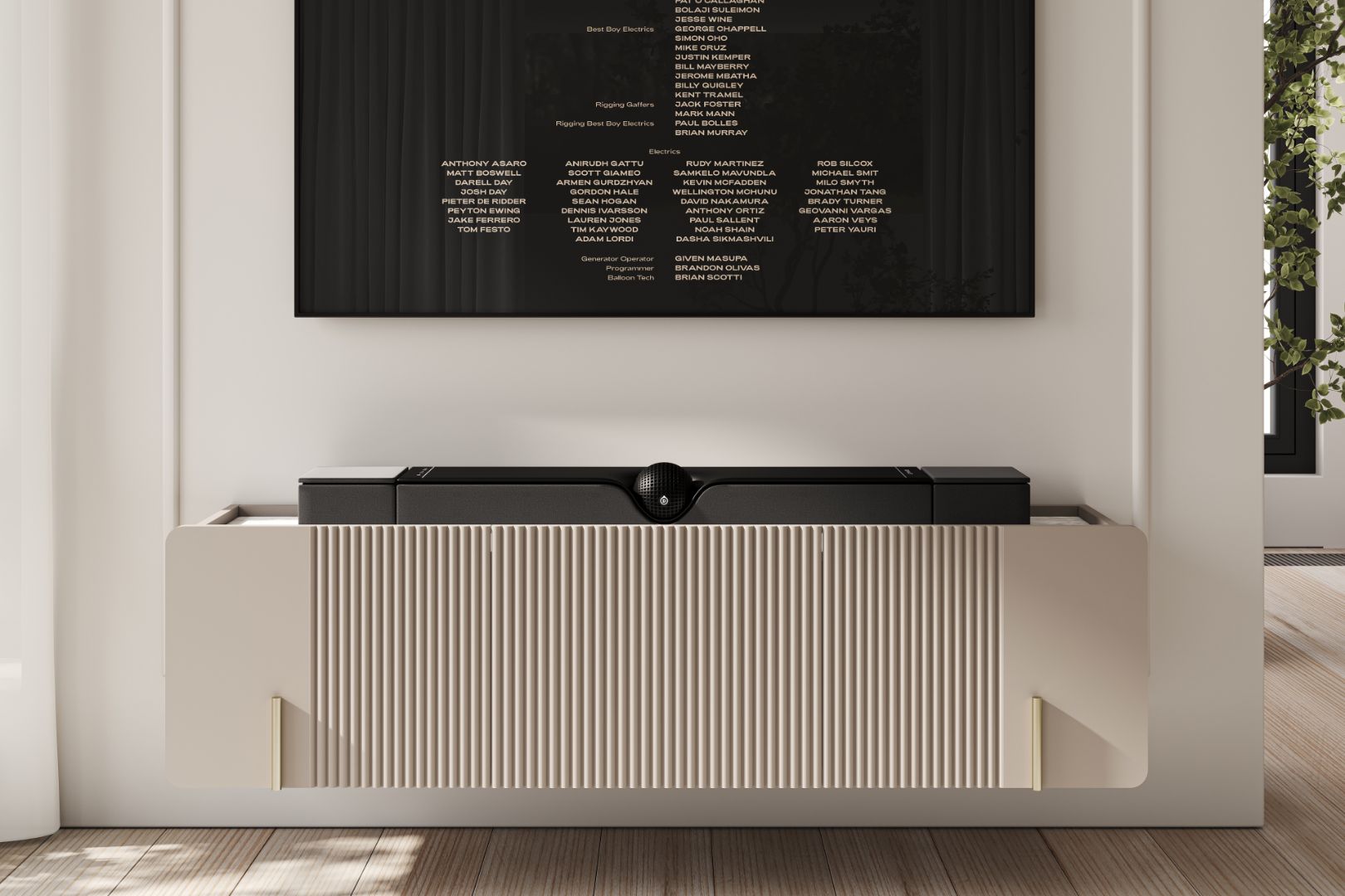 TV Kommode Malmi 150cm, 2 Türen und 1 Schublade, Material: MDF