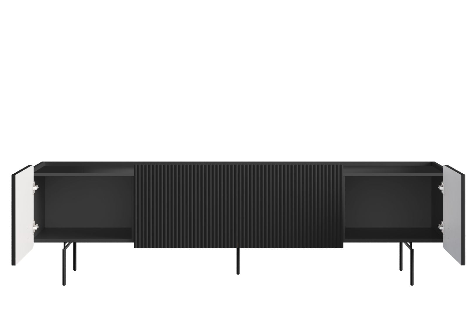 TV Kommode Malmi 200cm, 2 Türen und 2 Schubladen, Material: MDF