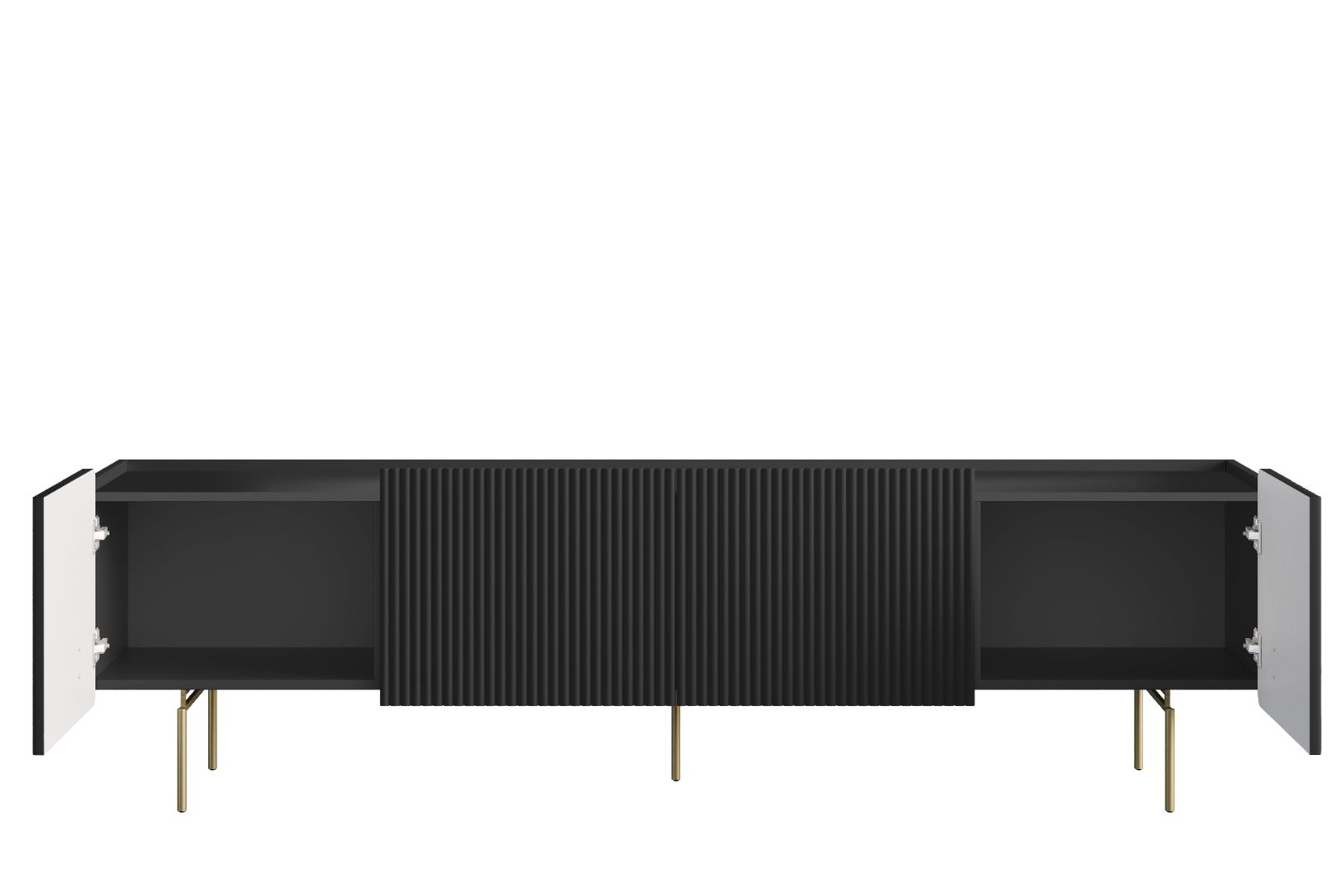 TV Kommode Malmi 200cm, 2 Türen und 2 Schubladen, Material: MDF