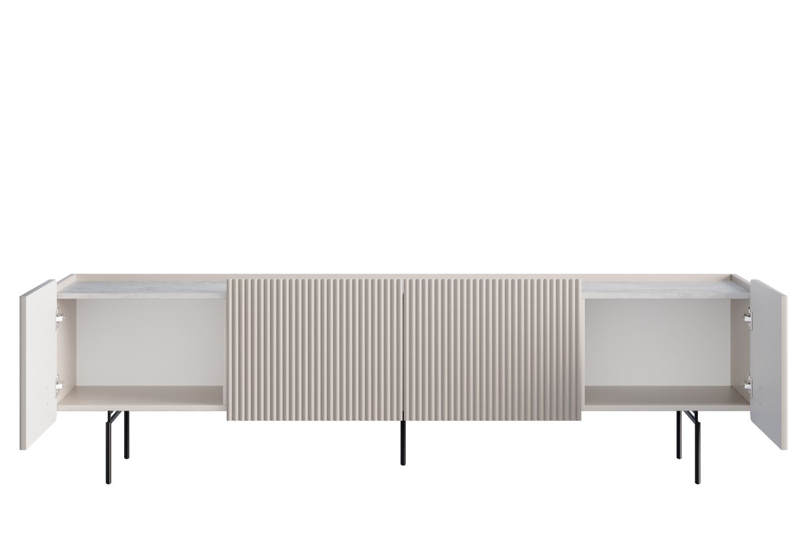 TV Kommode Malmi 200cm, 2 Türen und 2 Schubladen, Material: MDF