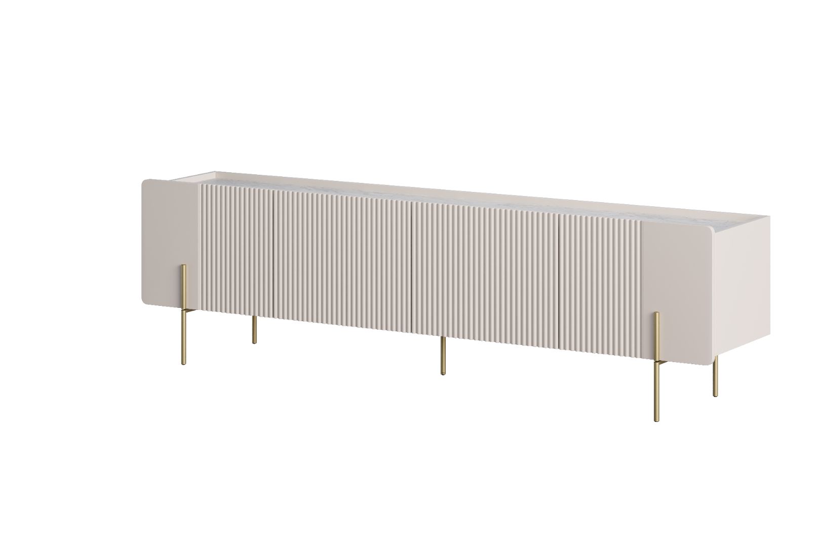 TV Kommode Malmi 200cm, 2 Türen und 2 Schubladen, Material: MDF