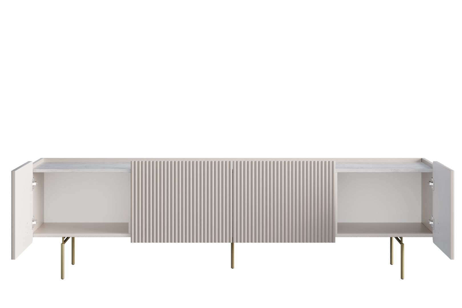 TV Kommode Malmi 200cm, 2 Türen und 2 Schubladen, Material: MDF