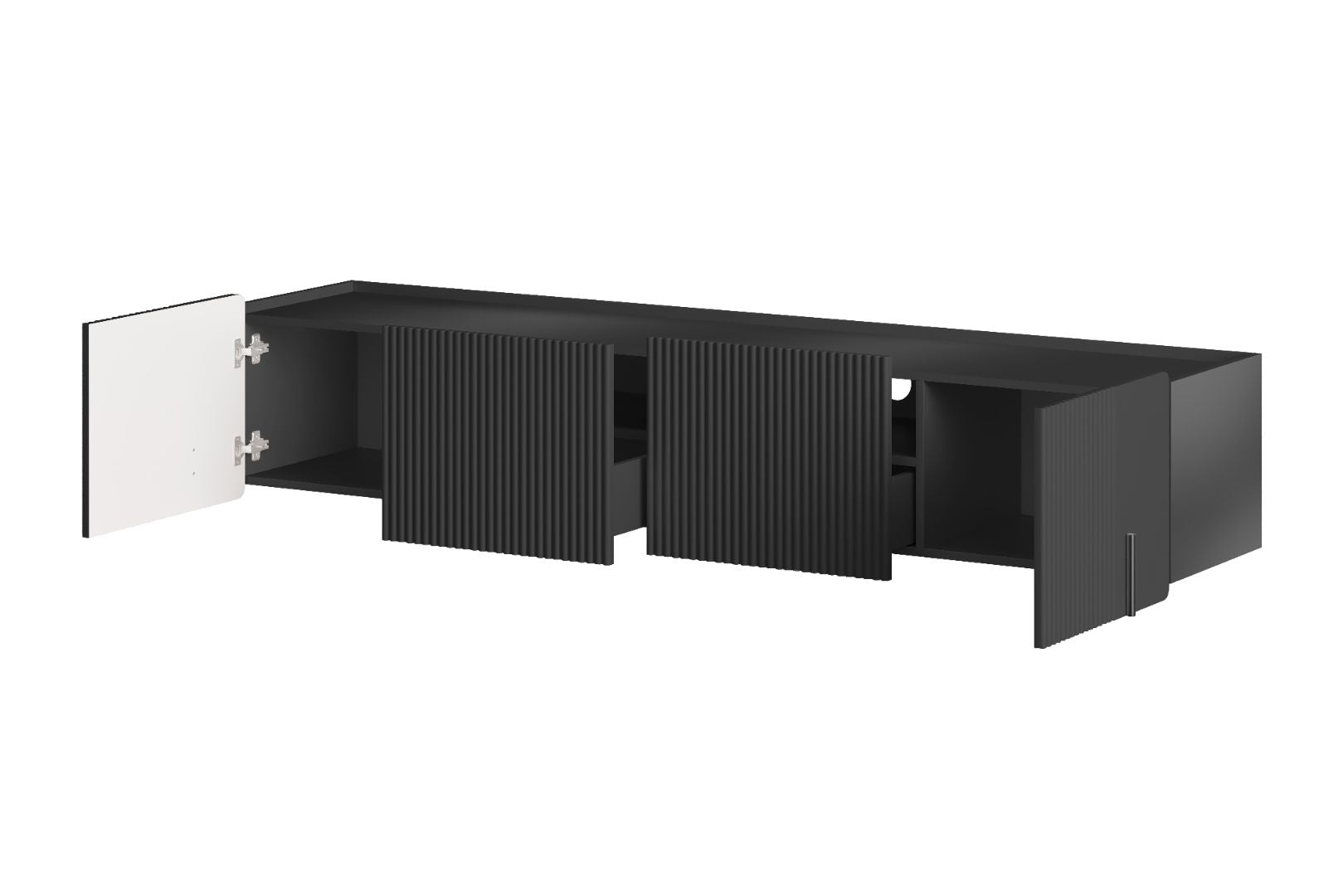 TV Kommode Malmi 200cm, 2 Türen und 2 Schubladen, Material: MDF