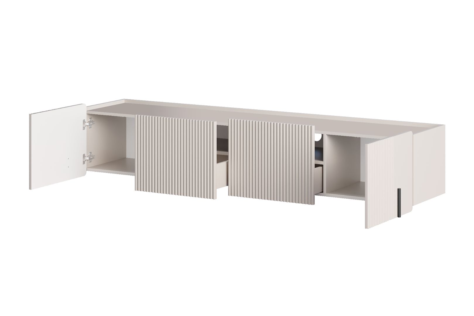 TV Kommode Malmi 200cm, 2 Türen und 2 Schubladen, Material: MDF