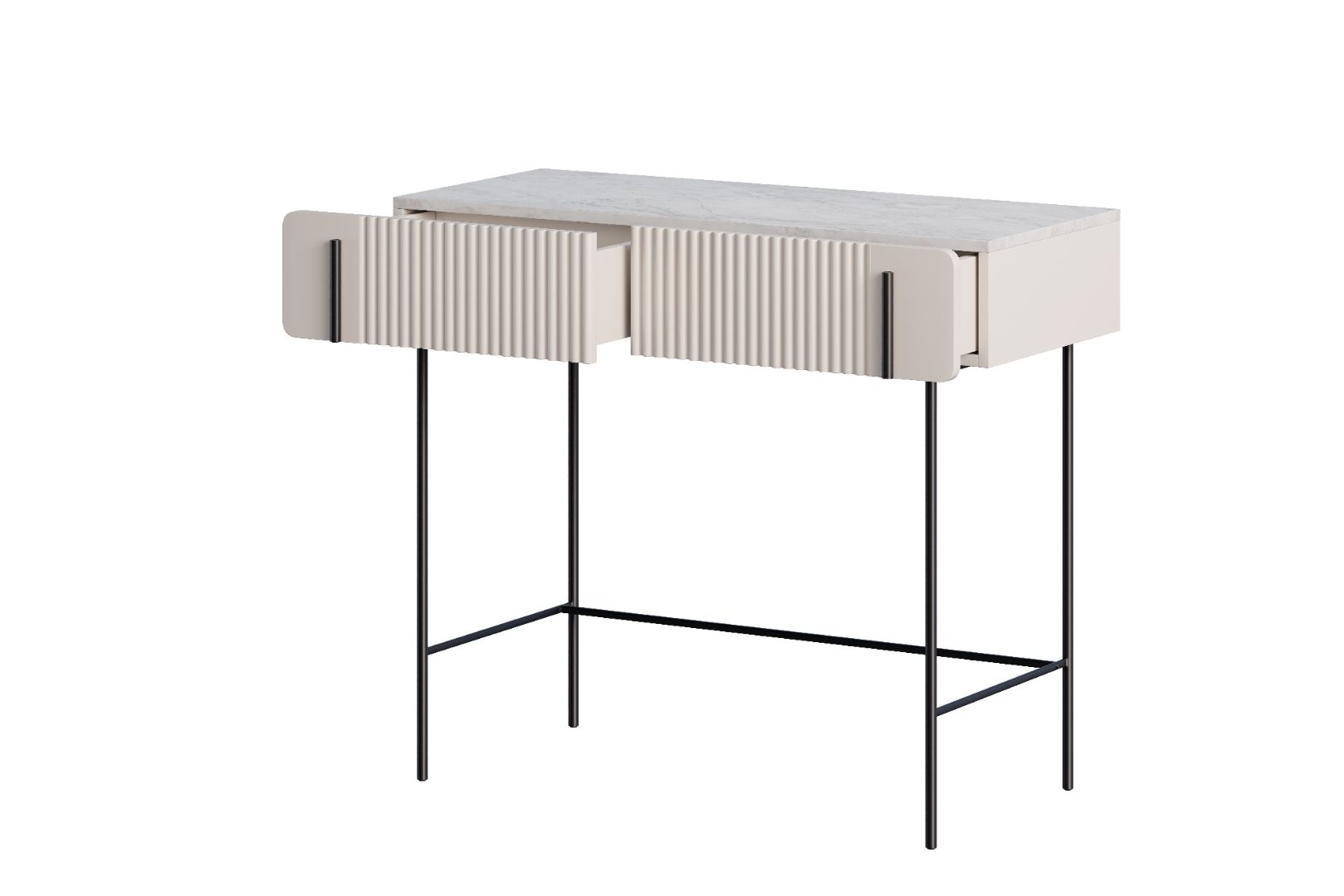 Beistelltisch Malmi 100cm, 2 Schubladen, Material: MDF