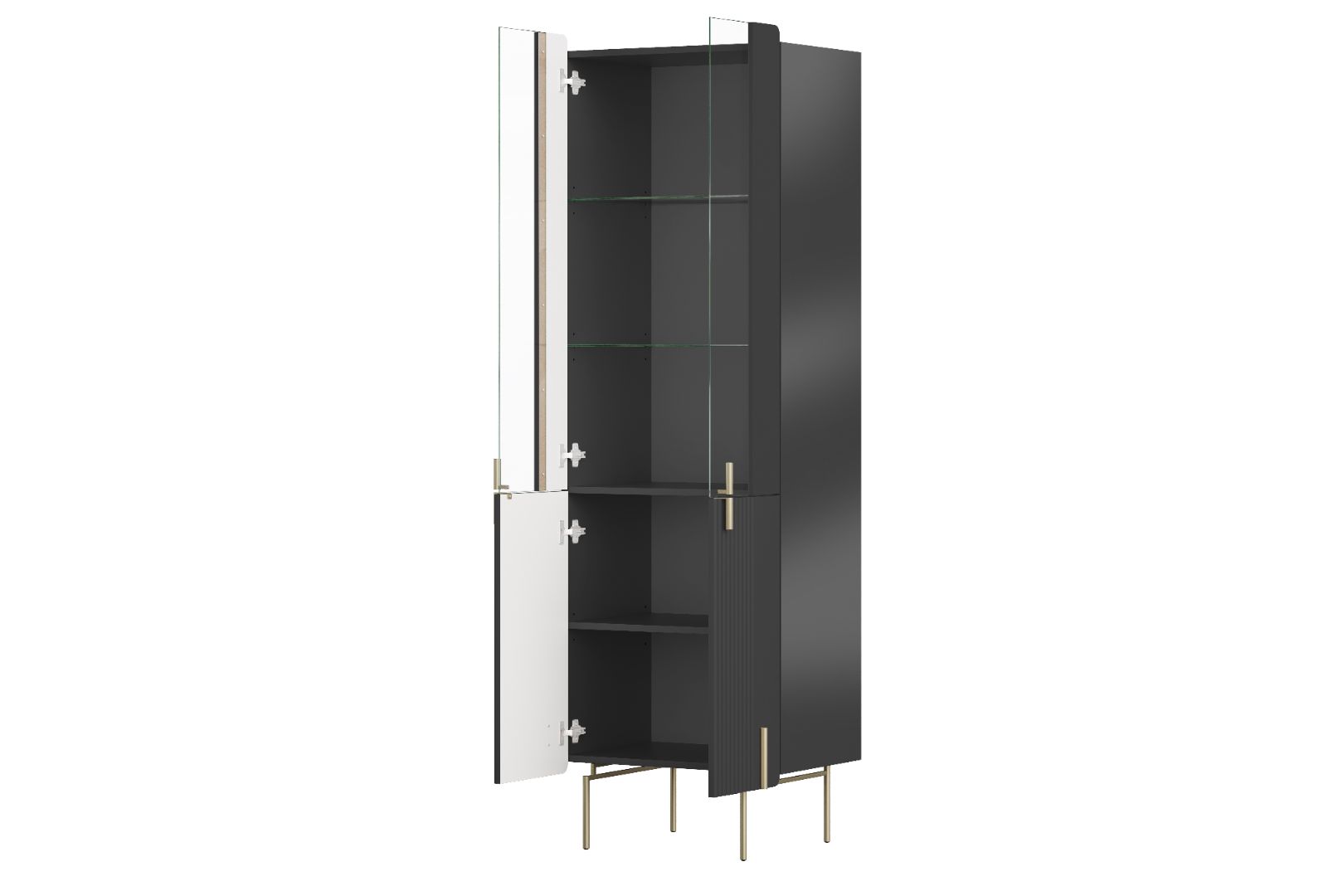 Vitrine Malmi 190cm, Material: MDF, Melaminplatte