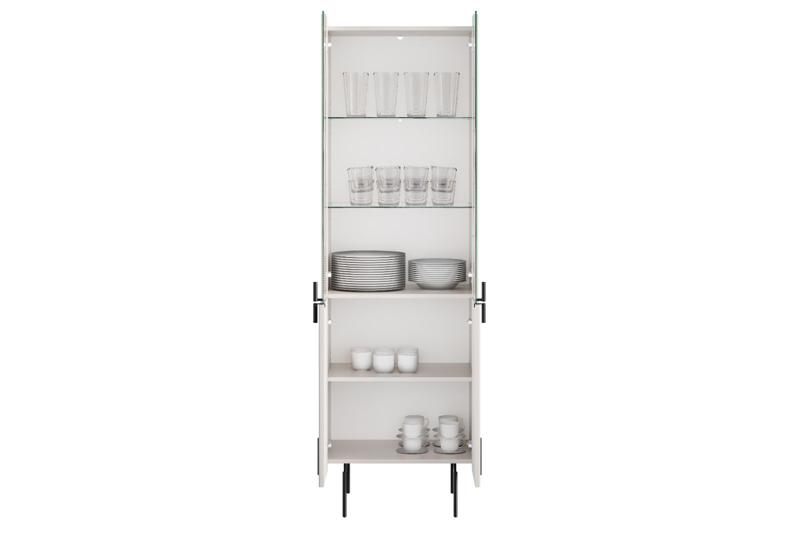 Vitrine Malmi 190cm, Material: MDF, Melaminplatte