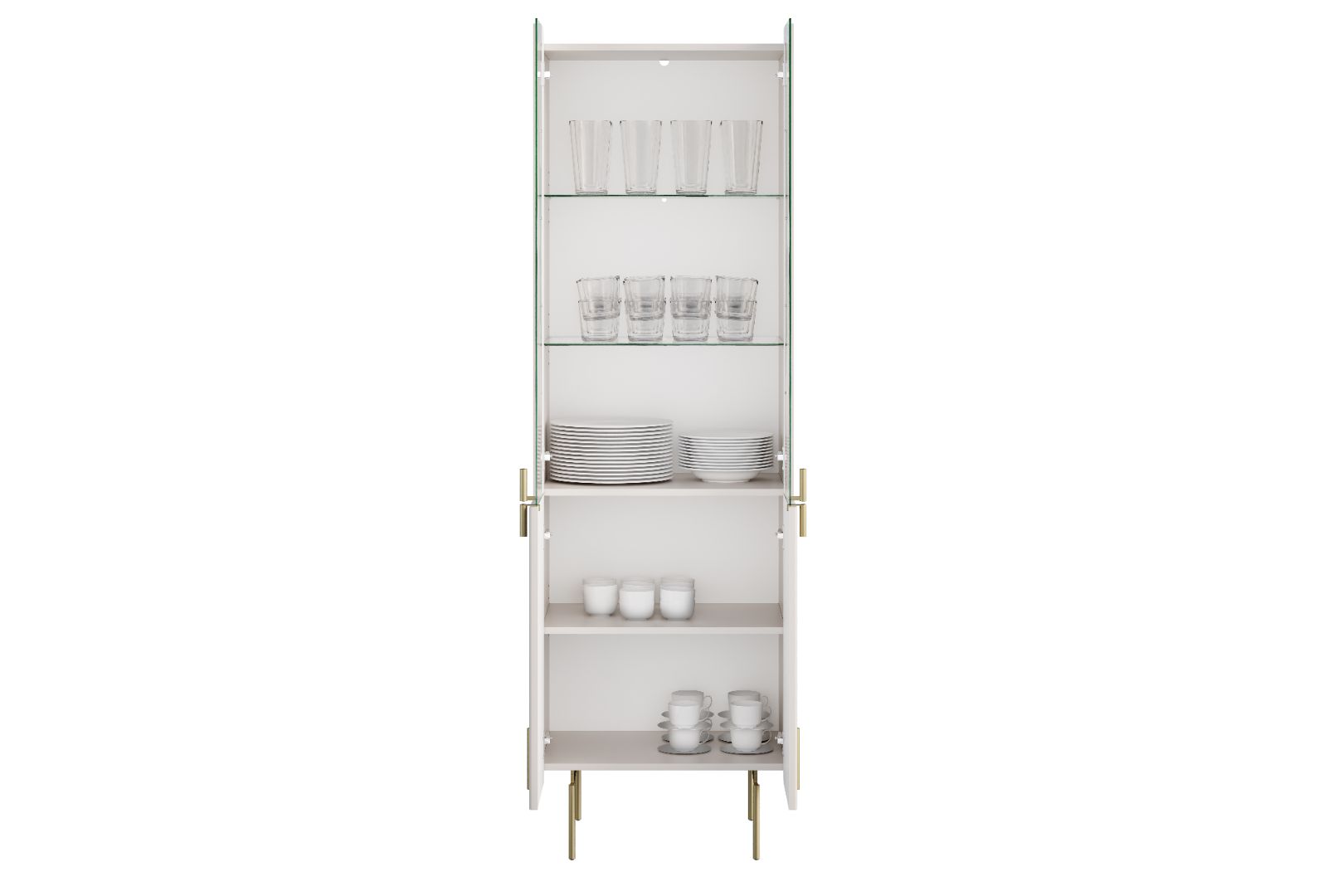 Vitrine Malmi 190cm, Material: MDF, Melaminplatte