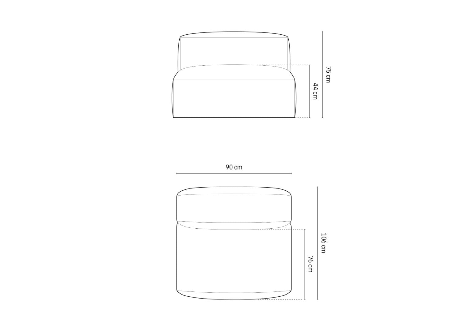 Modul Martina, 90x106cm, Material: Cord