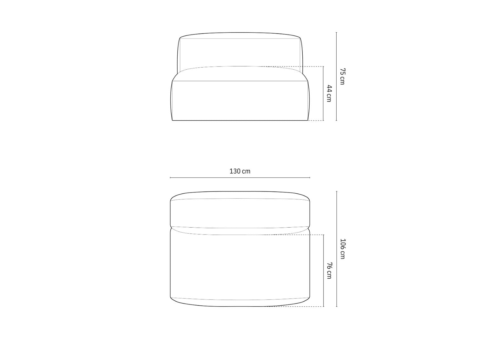 Modul Martina, 130x106cm, Material: Cord
