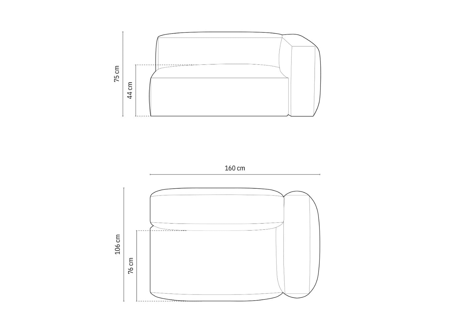 Modul Martina, 160x106cm, Material: Cord