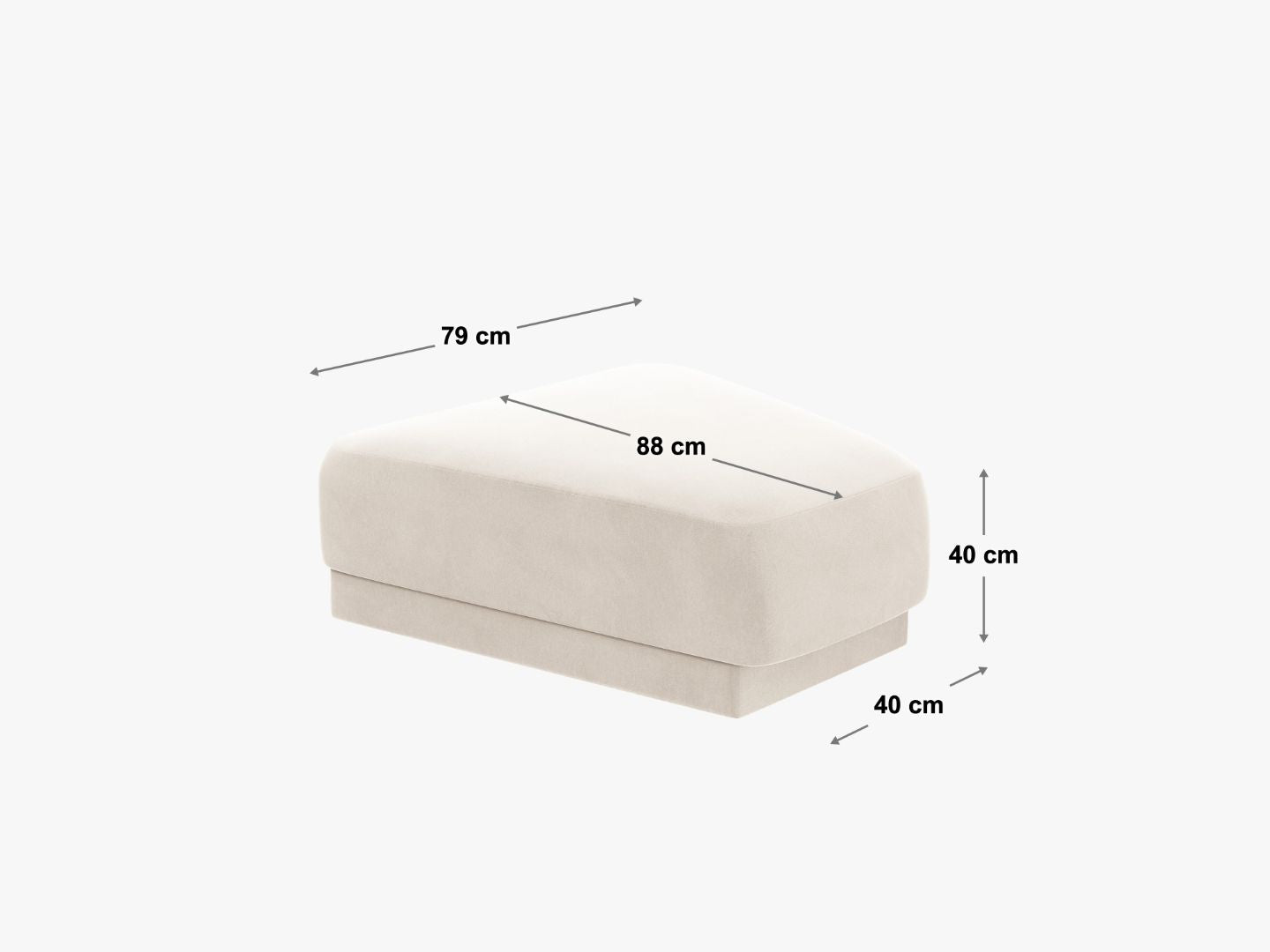 Miley Hocker 78x83cm, Material: Boucle