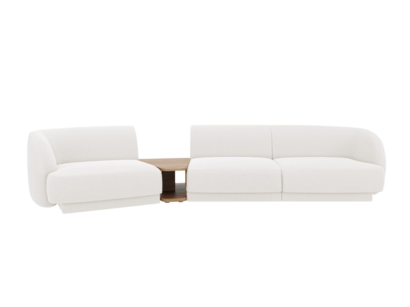 Ecksofa Miley 300x118cm, Material: Boucle