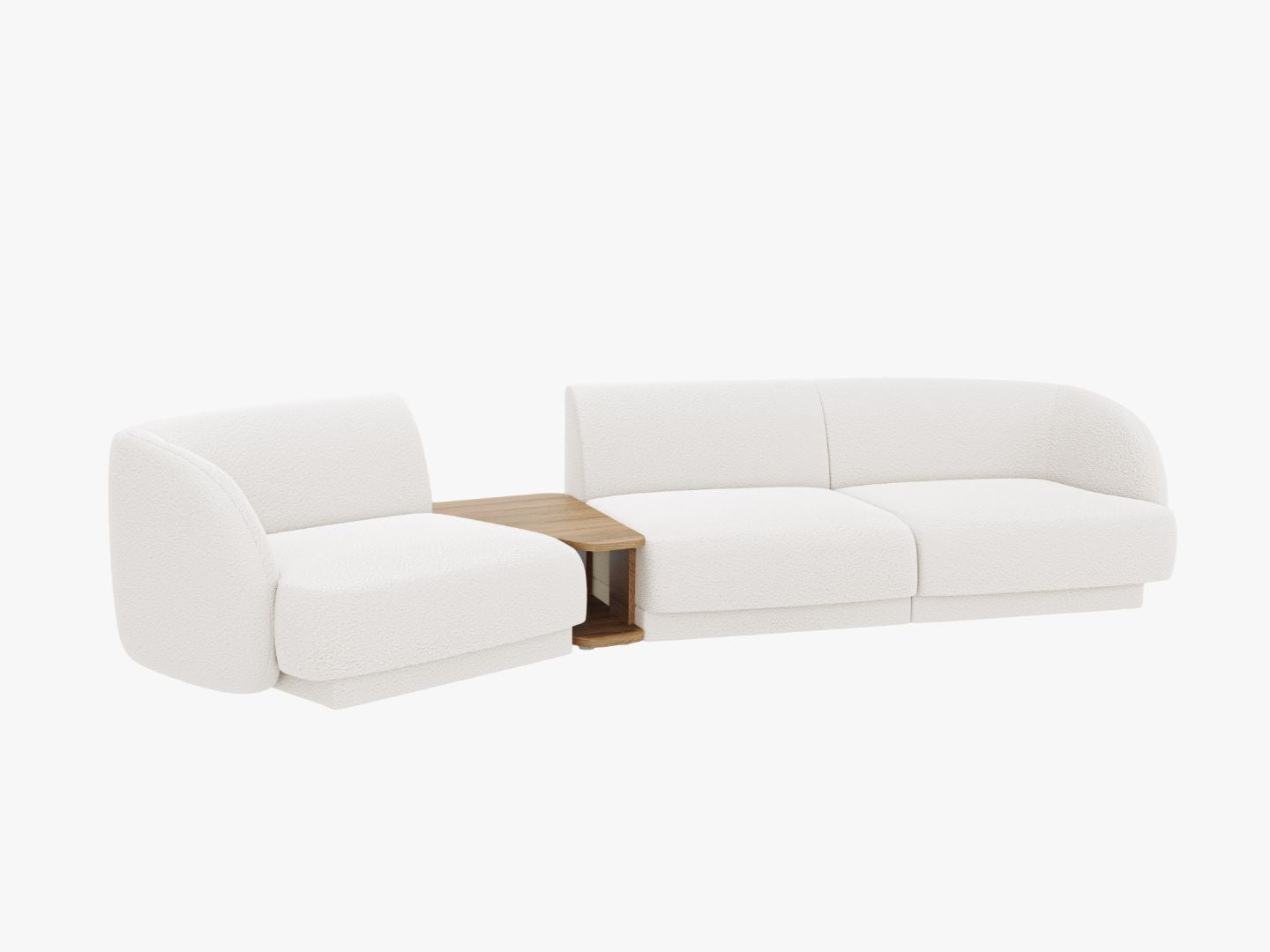 Ecksofa Miley 300x118cm, Material: Boucle