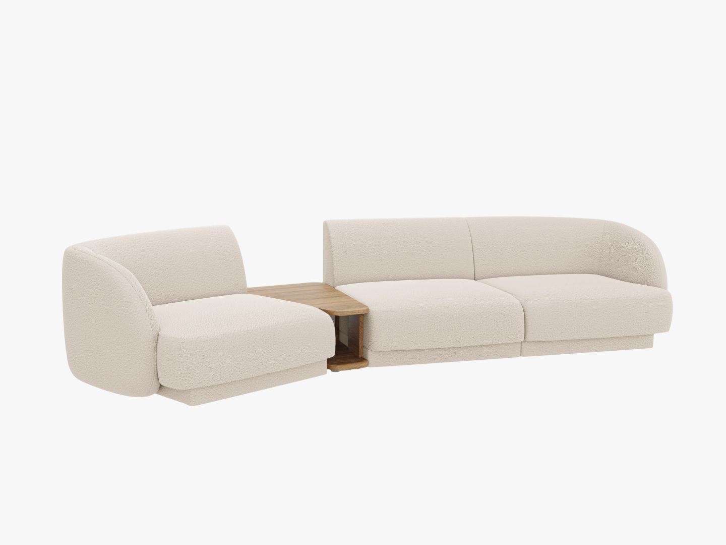 Ecksofa Miley 300x118cm, Material: Boucle