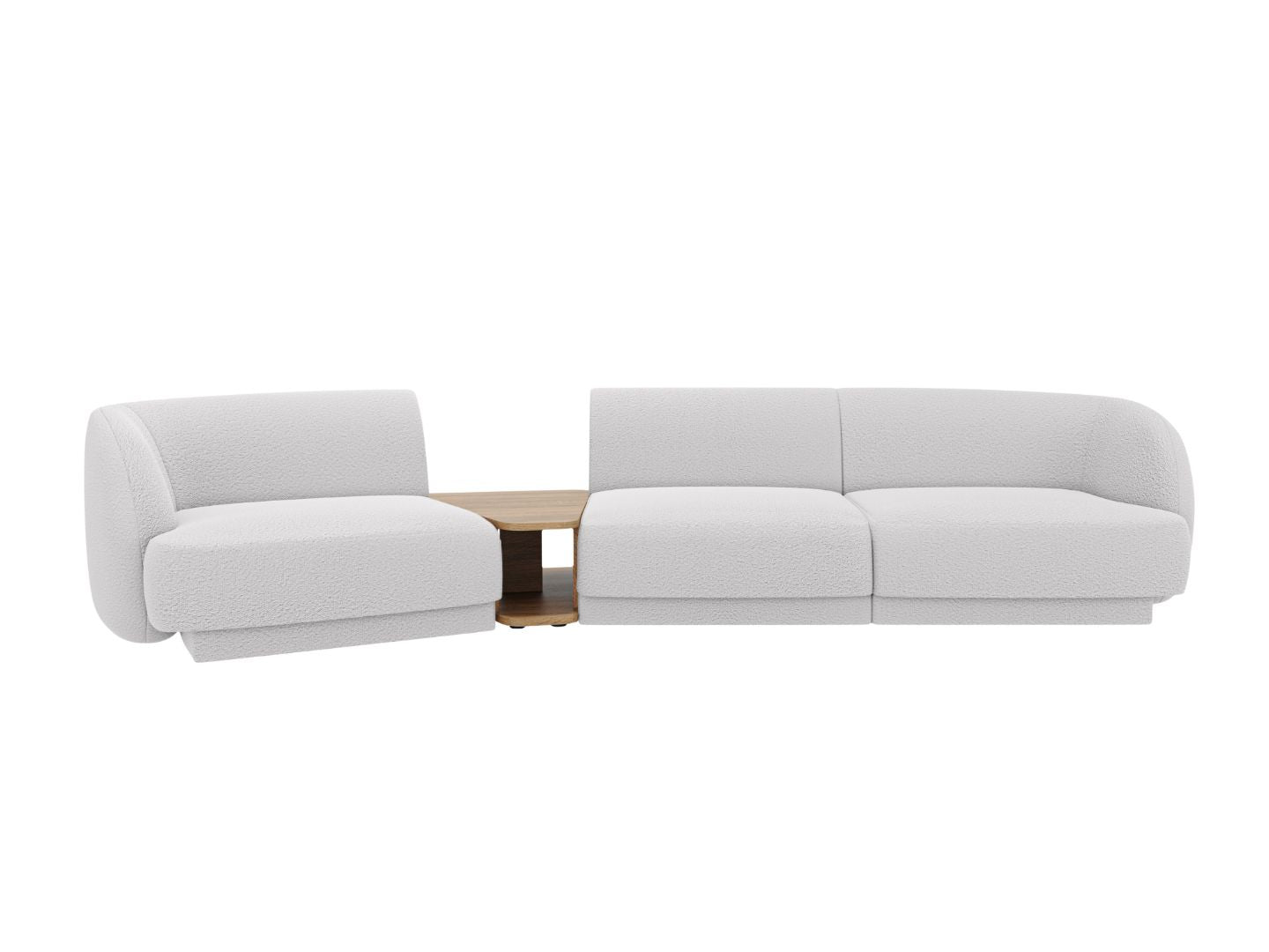 Ecksofa Miley 300x118cm, Material: Boucle