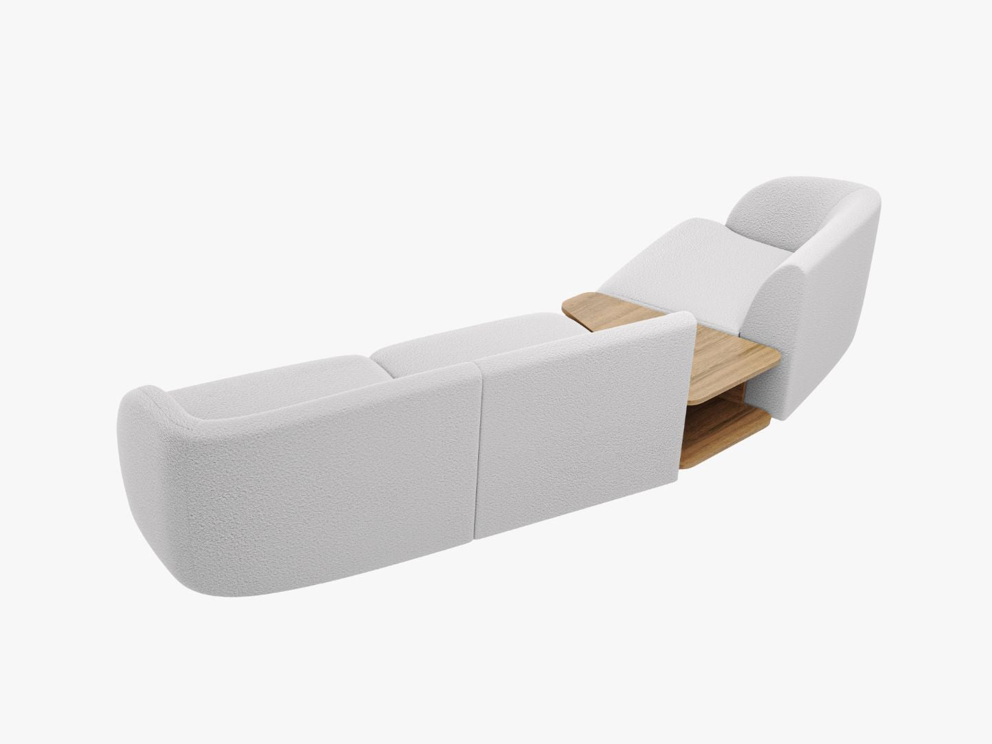 Ecksofa Miley 300x118cm, Material: Boucle