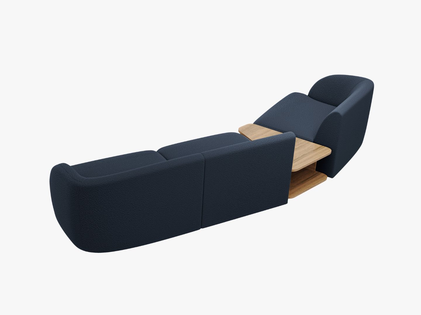 Ecksofa Miley 300x118cm, Material: Boucle