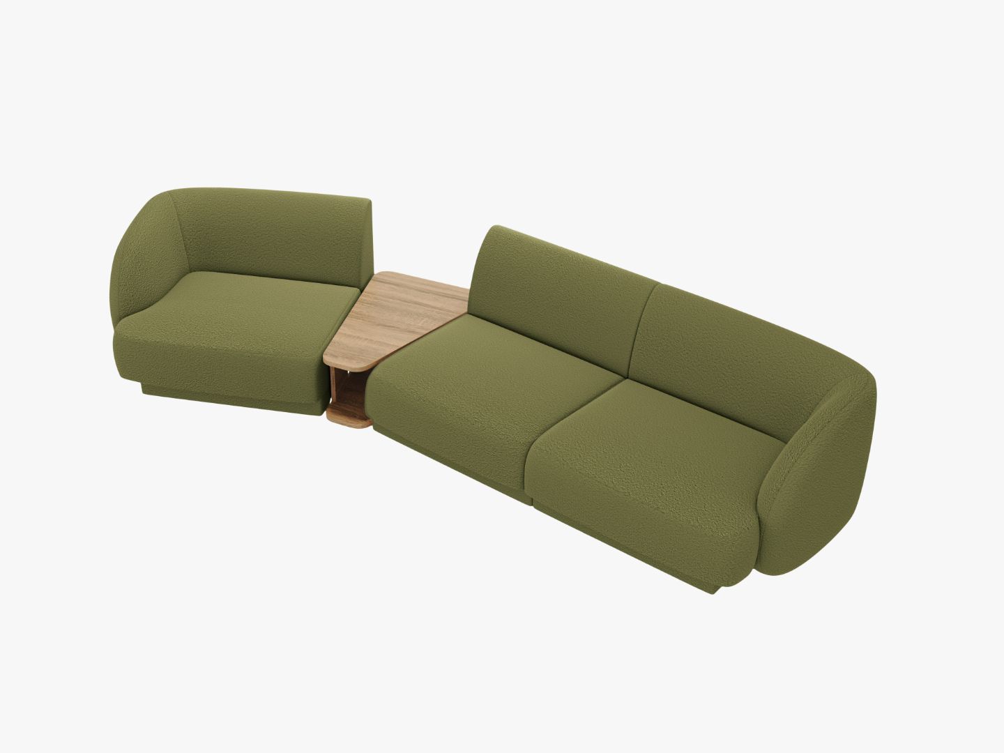 Ecksofa Miley 300x118cm, Material: Boucle