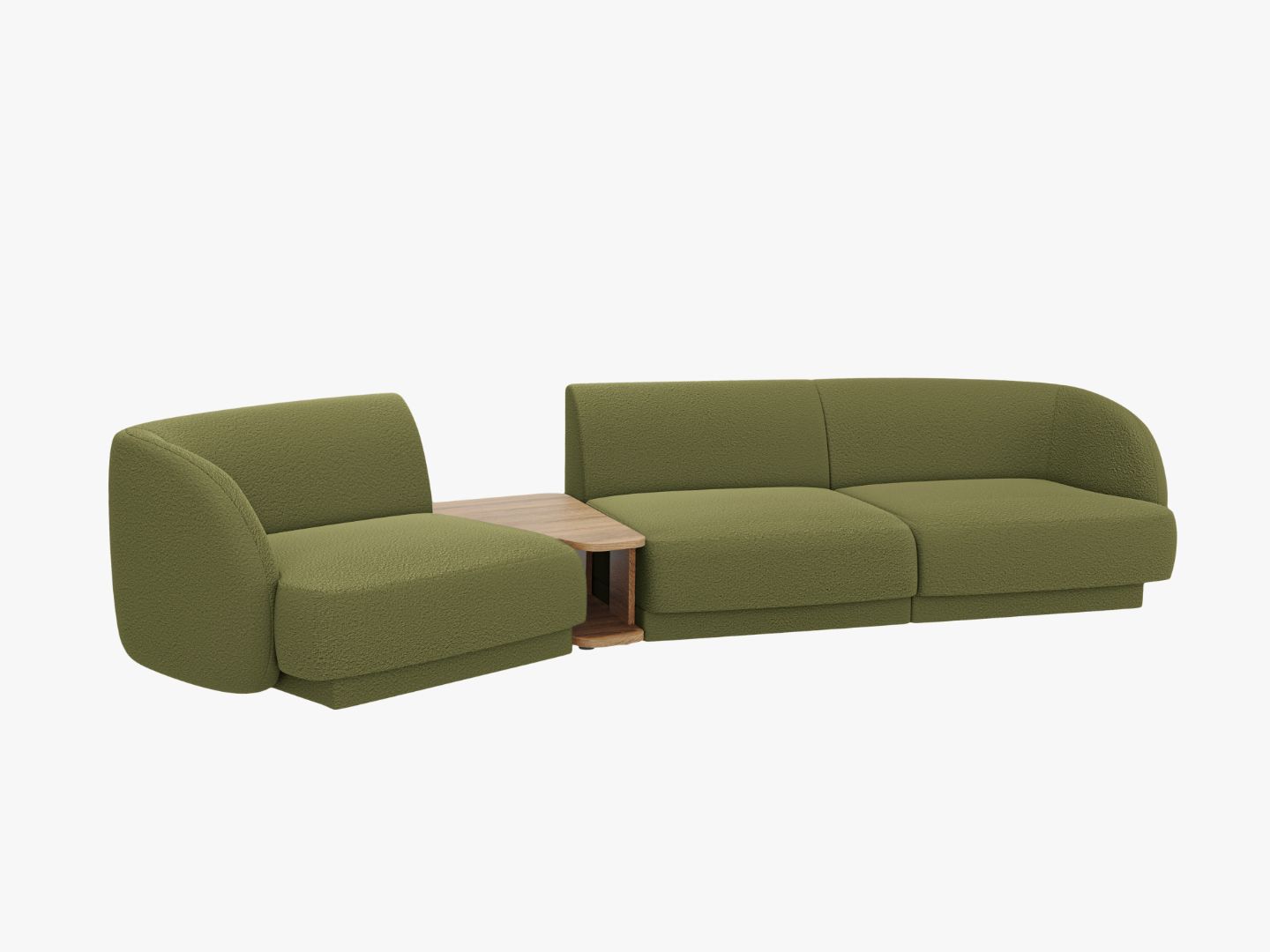 Ecksofa Miley 300x118cm, Material: Boucle