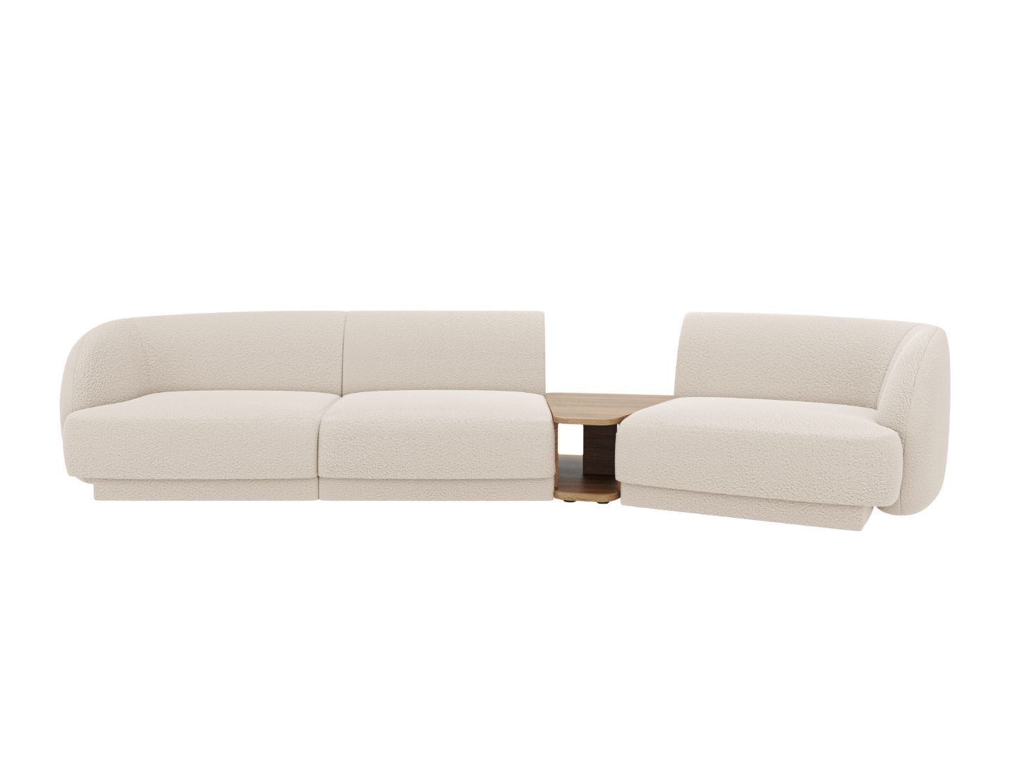 Ecksofa Miley 300x118cm, Material: Boucle