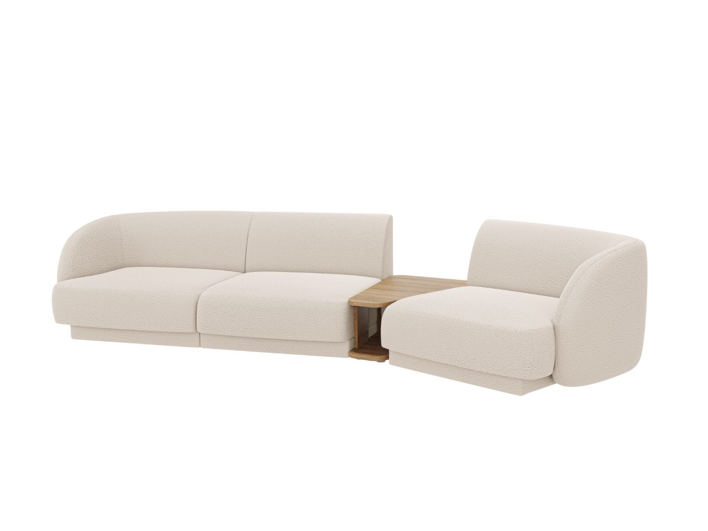 Ecksofa Miley 300x118cm, Material: Boucle