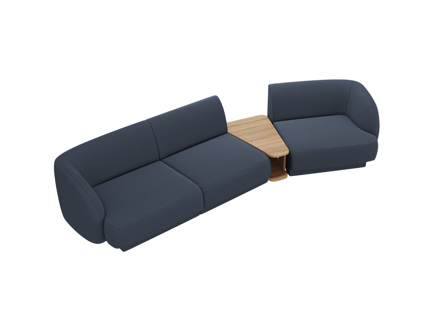 Ecksofa Miley 300x118cm, Material: Boucle