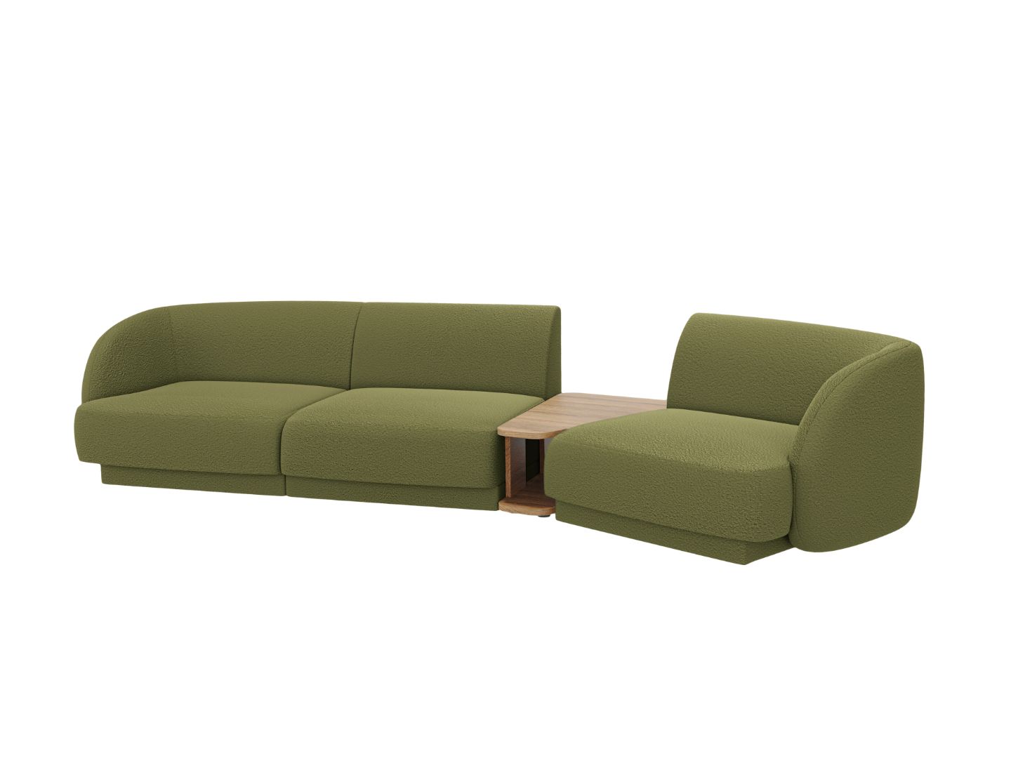 Ecksofa Miley 300x118cm, Material: Boucle