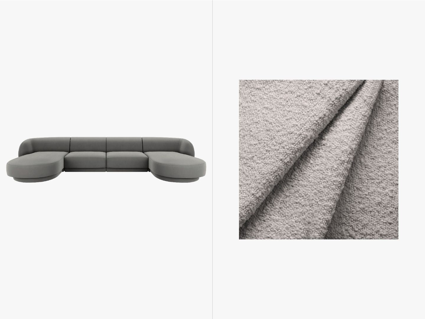Sofa Miley Panorama, 330x156cm, Material: Boucle