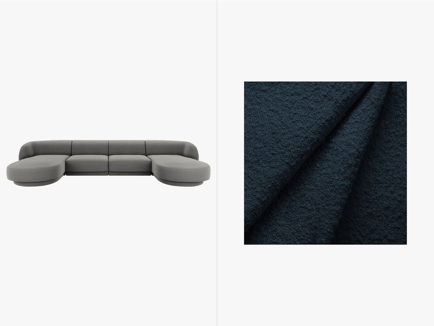 Sofa Miley Panorama, 330x156cm, Material: Boucle