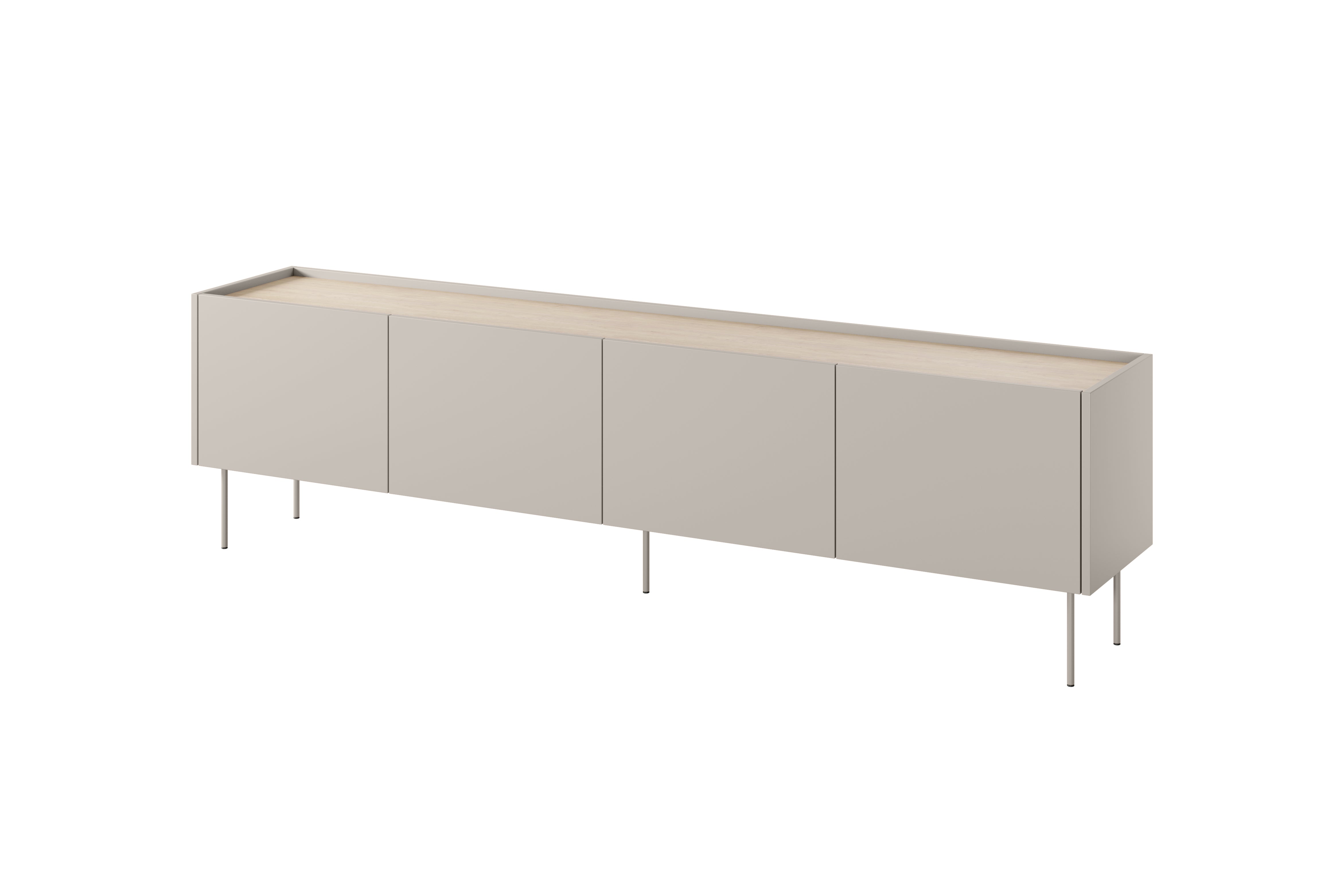 TV Kommode Desin 220cm, 4 Türen, Material: MDF