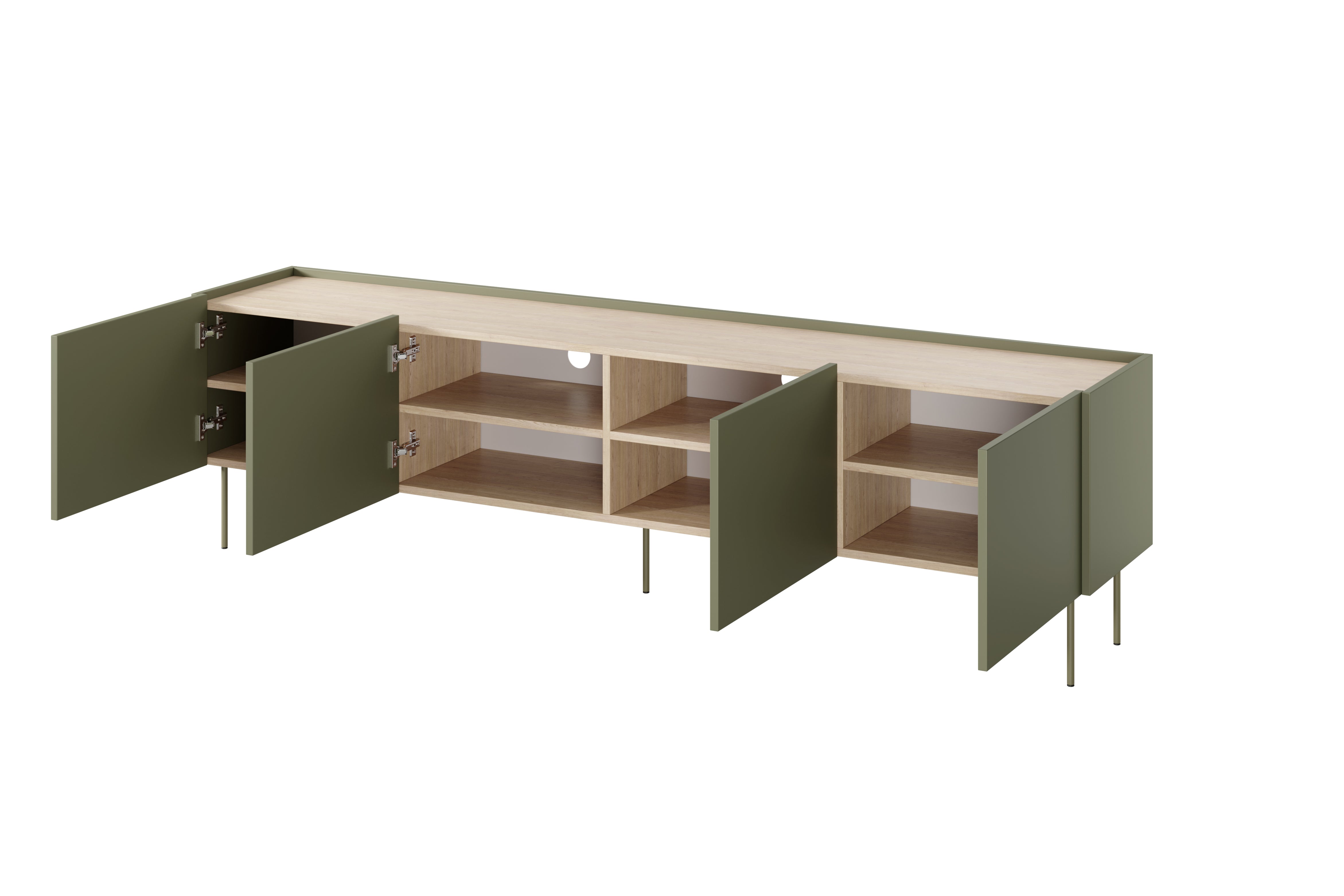 TV Kommode Desin 220cm, 4 Türen, Material: MDF