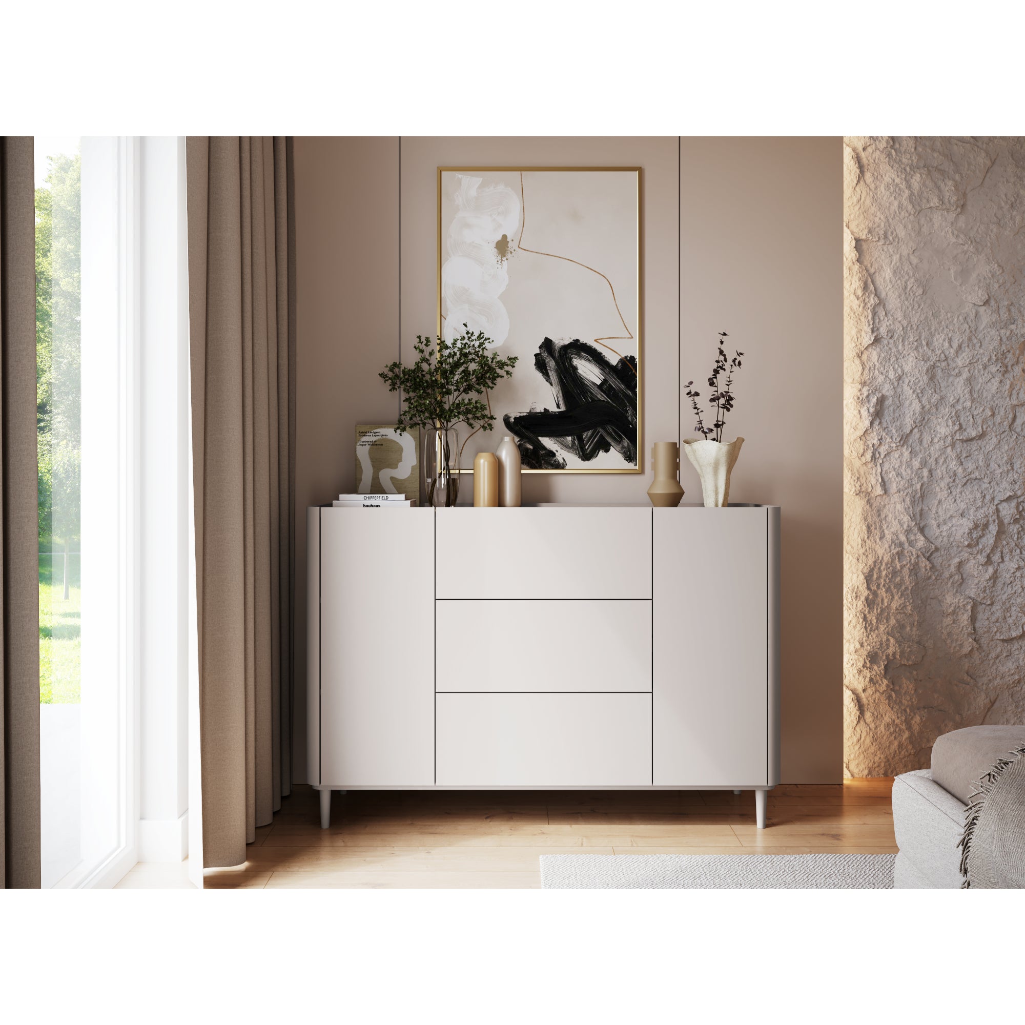 Elivo Kommode 150cm, Material: MDF, Melaminplatte