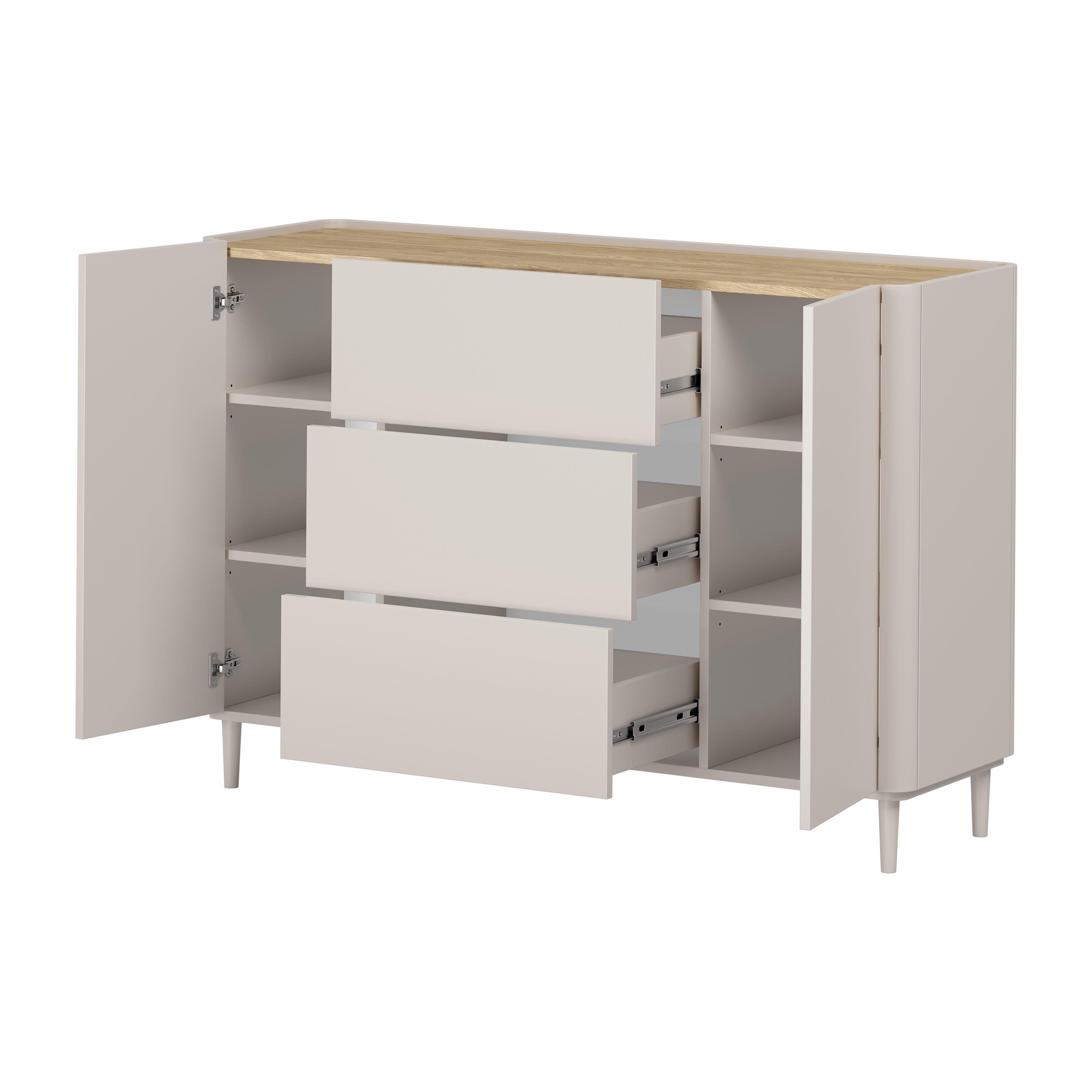 Elivo Kommode 150cm, Material: MDF, Melaminplatte