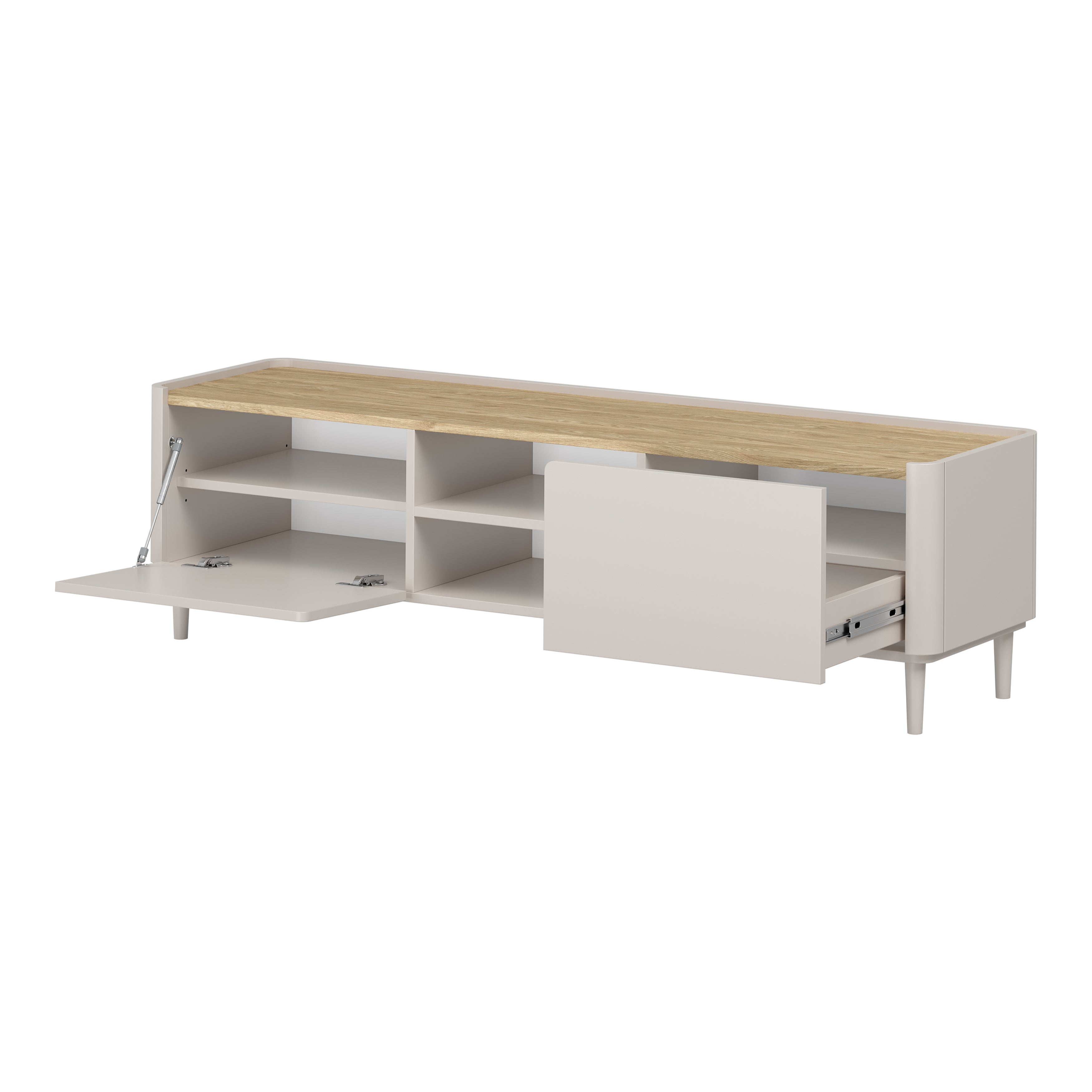 TV Kommode Elivo 170cm, Material: MDF, Melaminplatte