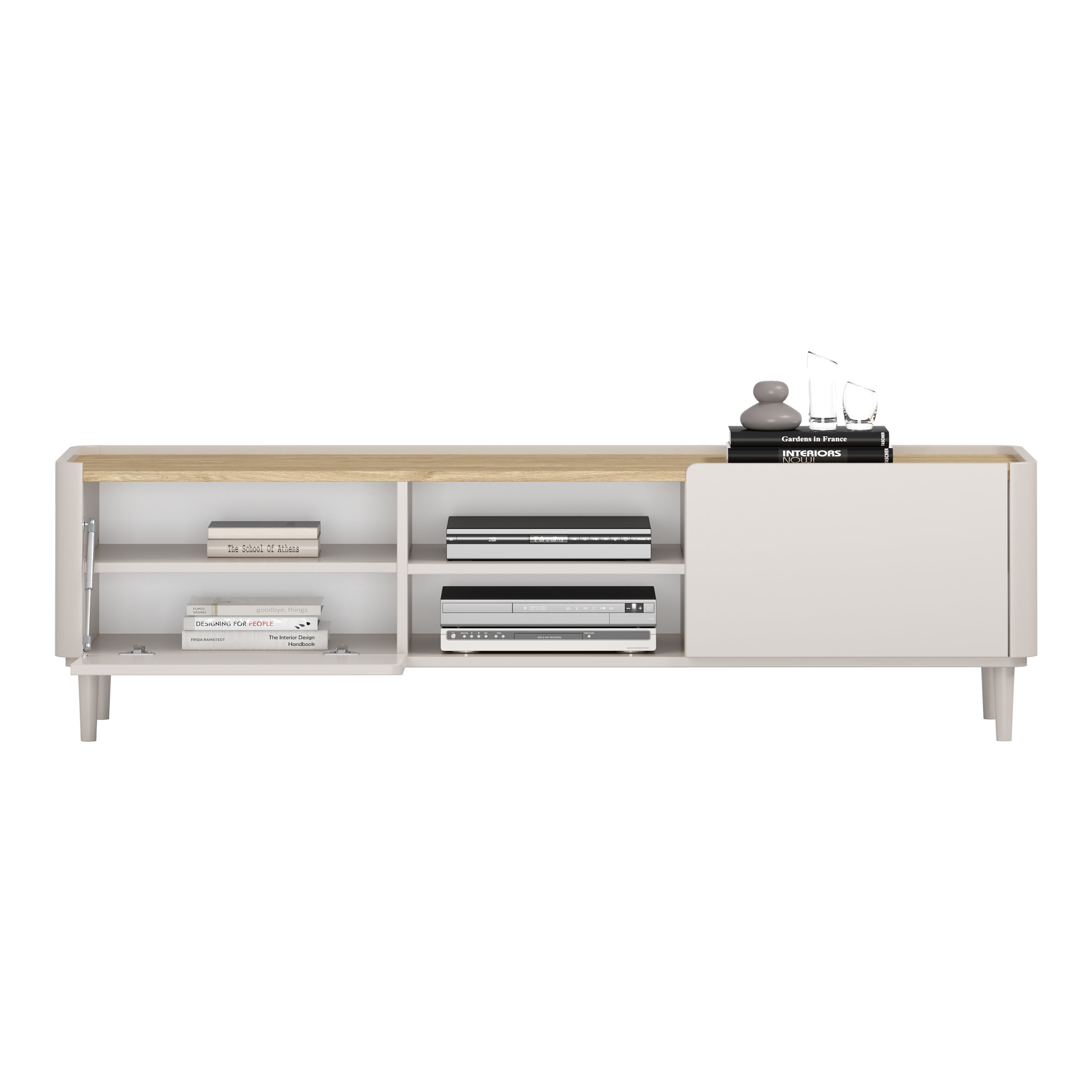 TV Kommode Elivo 170cm, Material: MDF, Melaminplatte