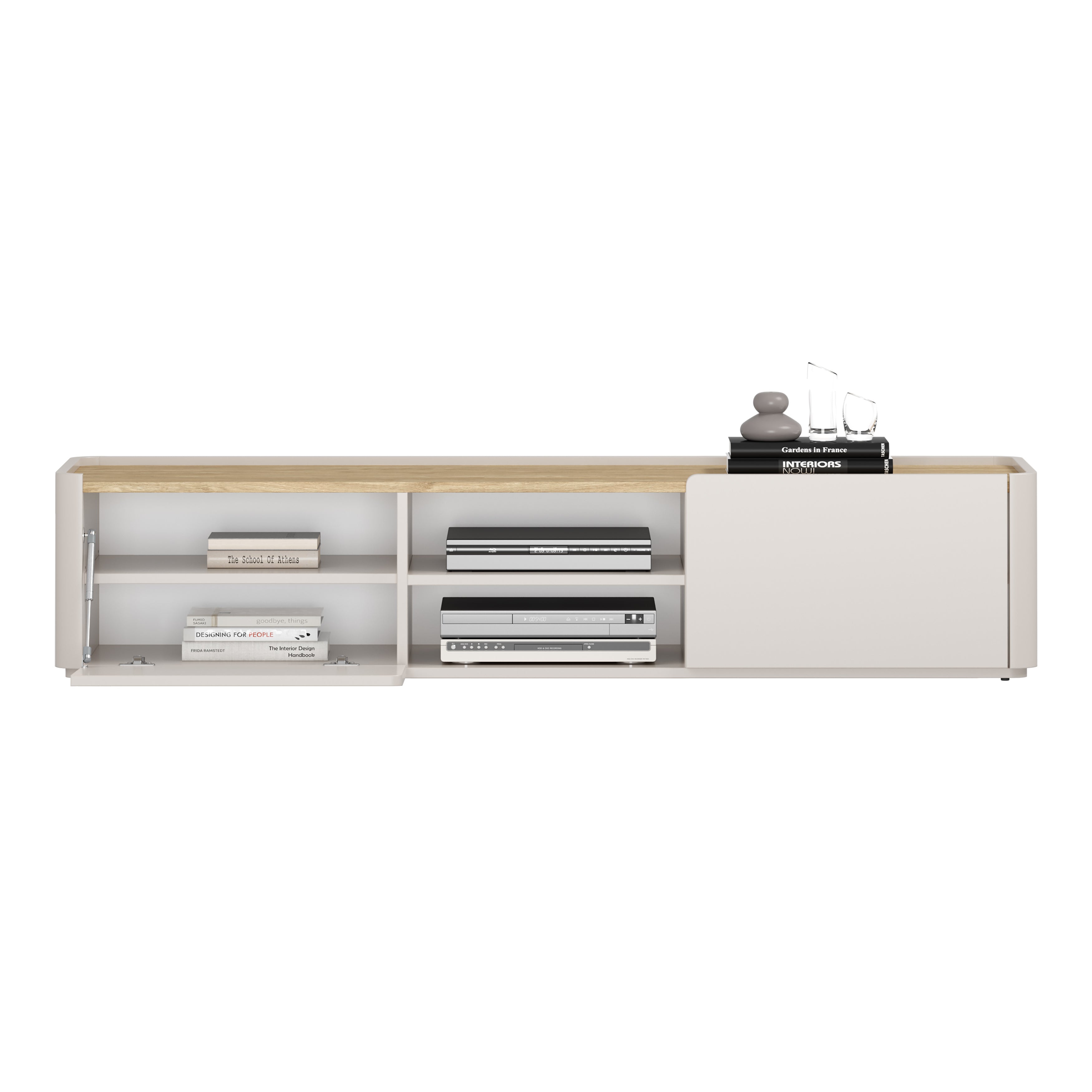 TV Kommode Elivo 170cm, Material: MDF, Melaminplatte