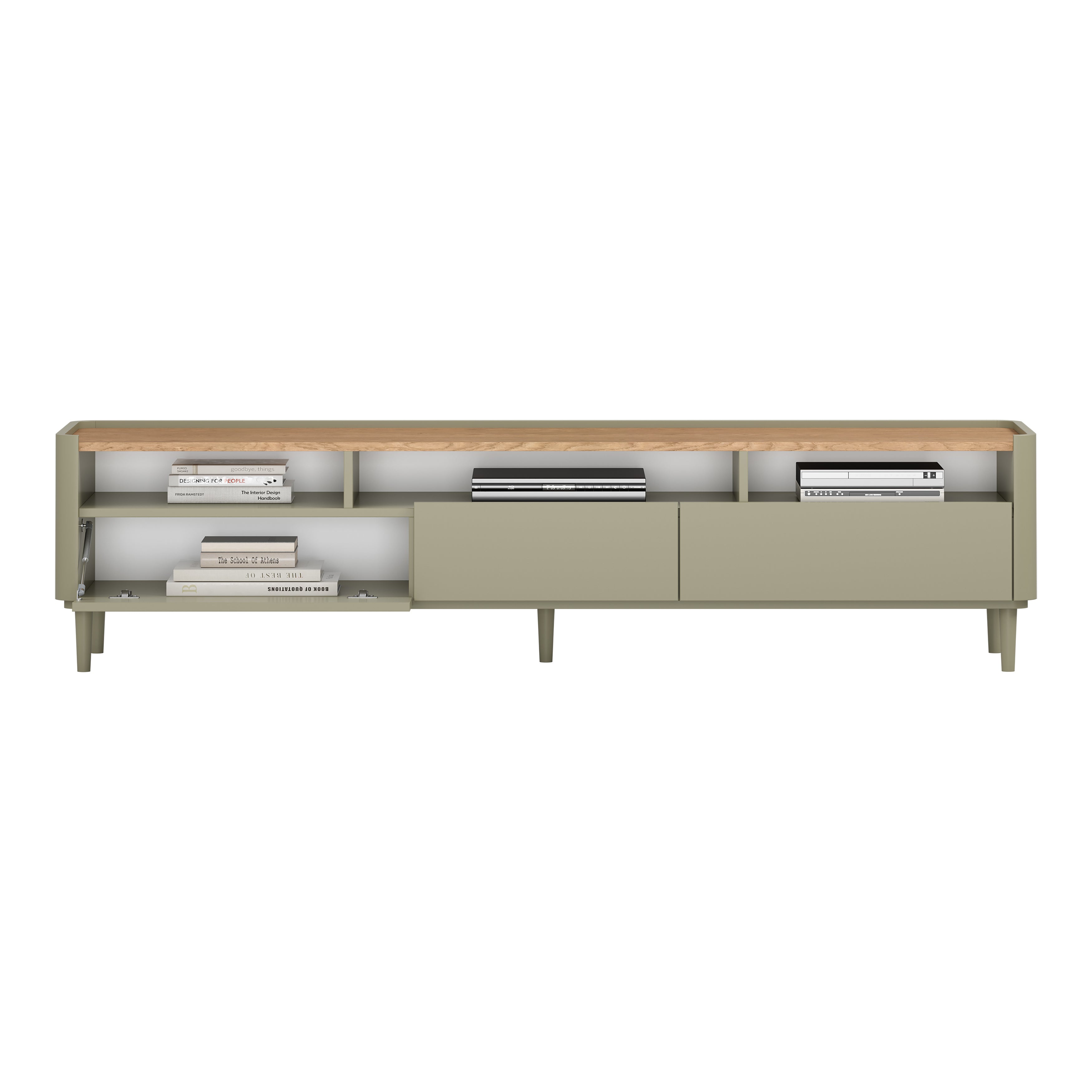 TV Kommode Elivo 200cm, Material: MDF, Melaminplatte