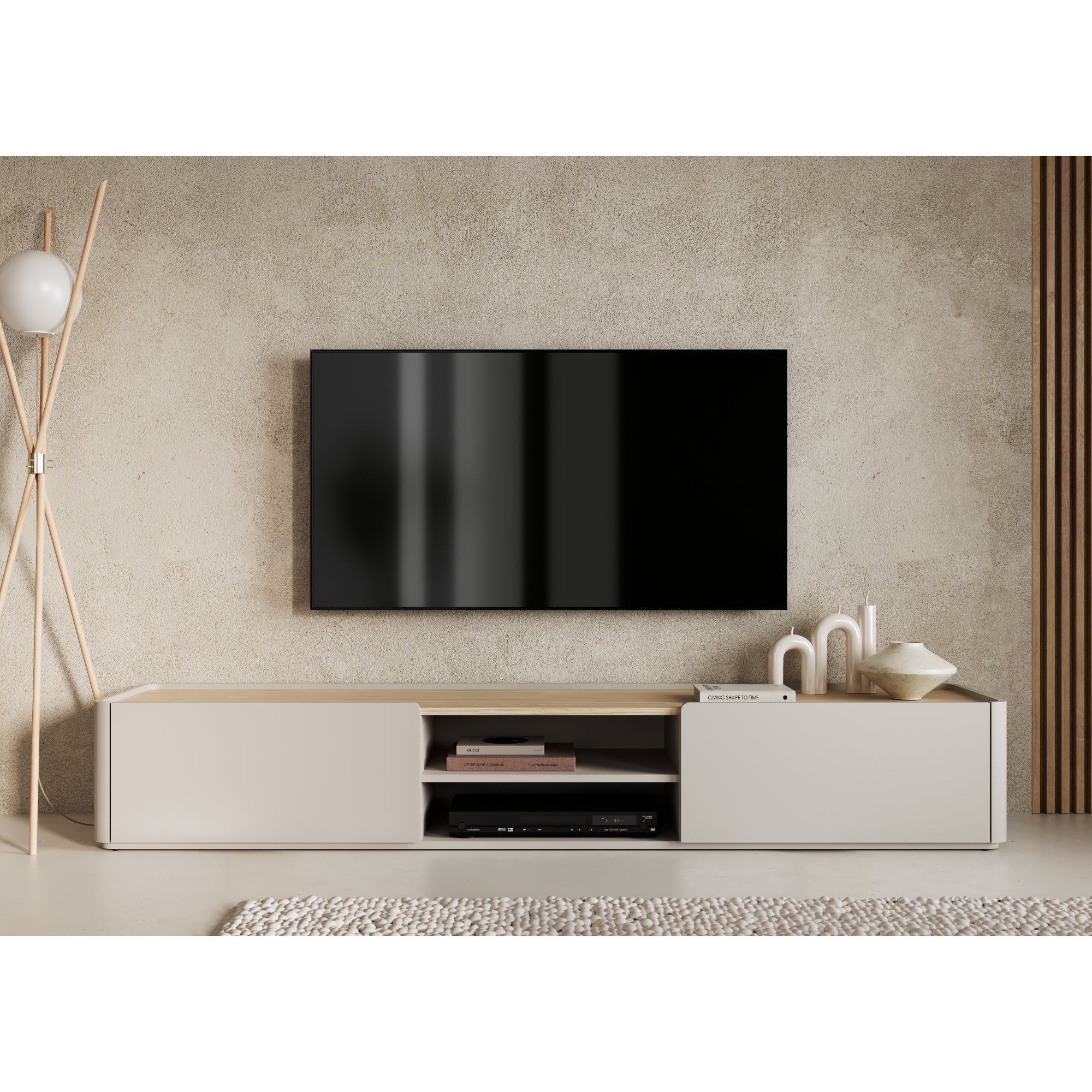 TV Kommode Elivo 220cm, Material: MDF, Melaminplatte