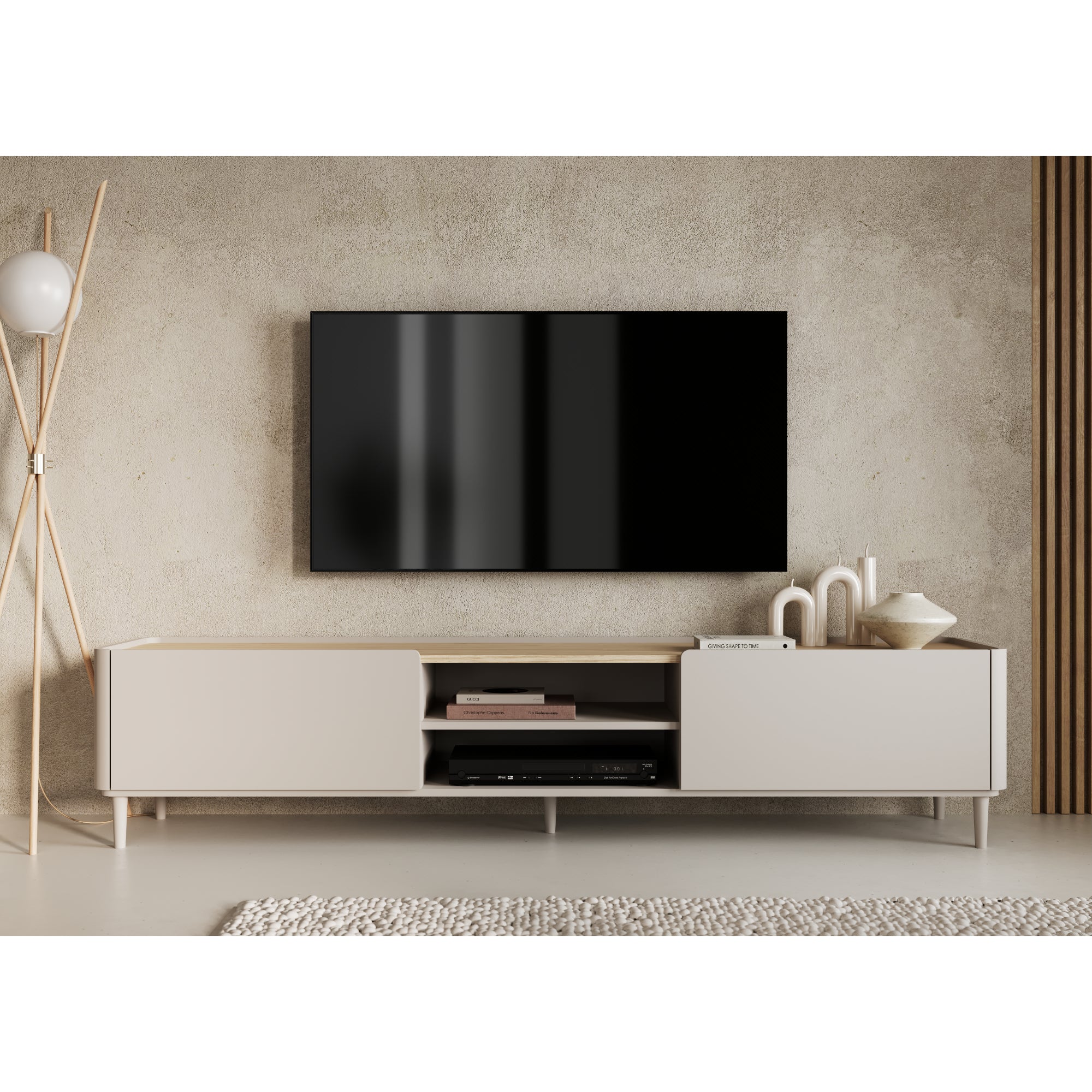 TV Kommode Elivo 220cm, Material: MDF, Melaminplatte