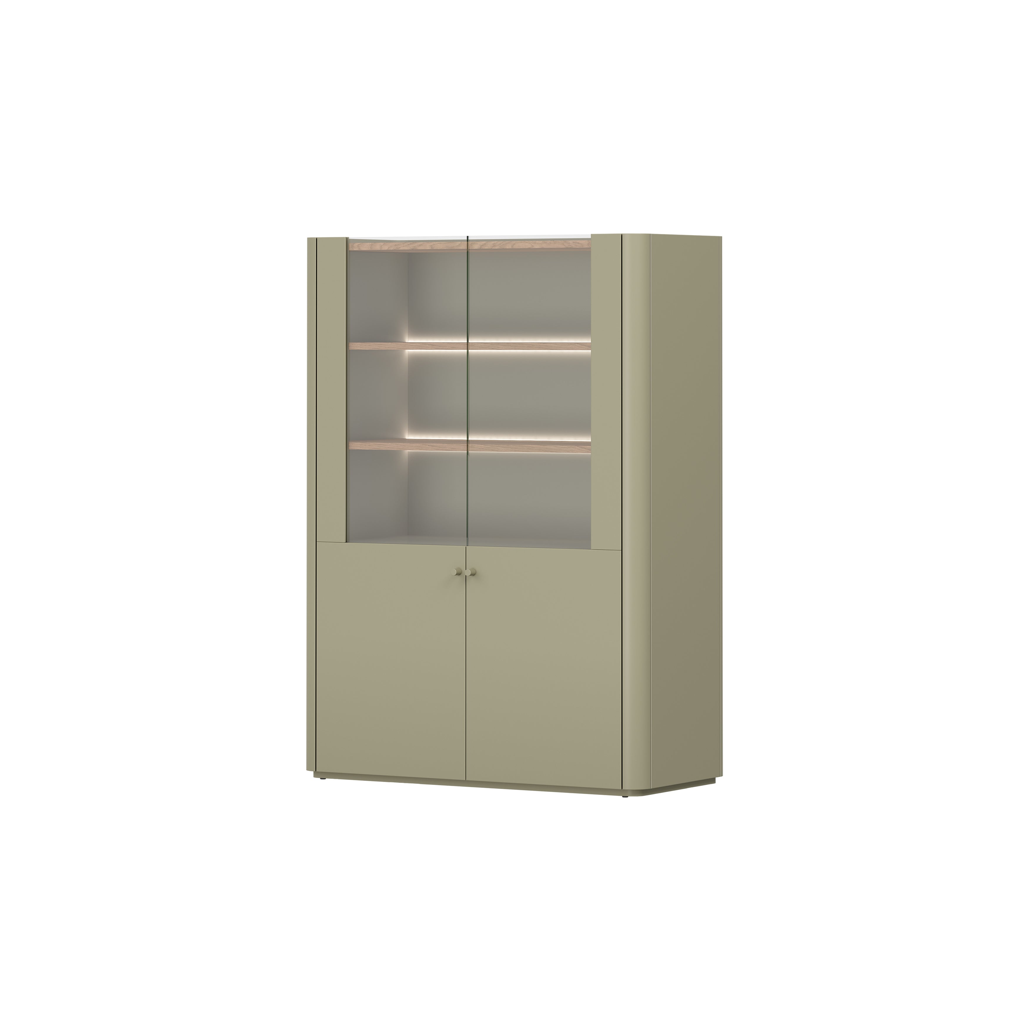 Elivo Vitrine 100cm, Material: MDF, Melaminplatte